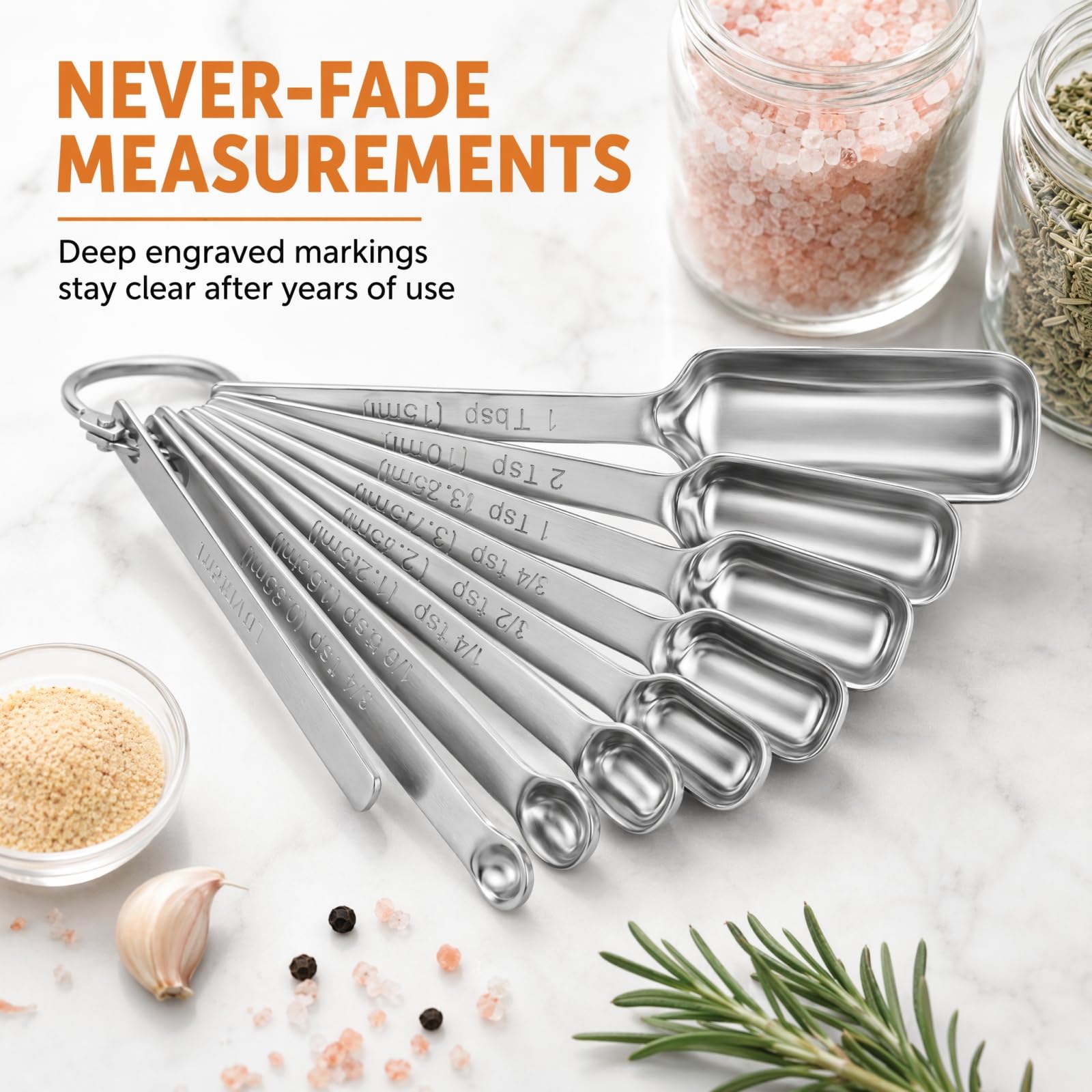 Stainless Steel Measuring Spoons Set of 14 with Leveler