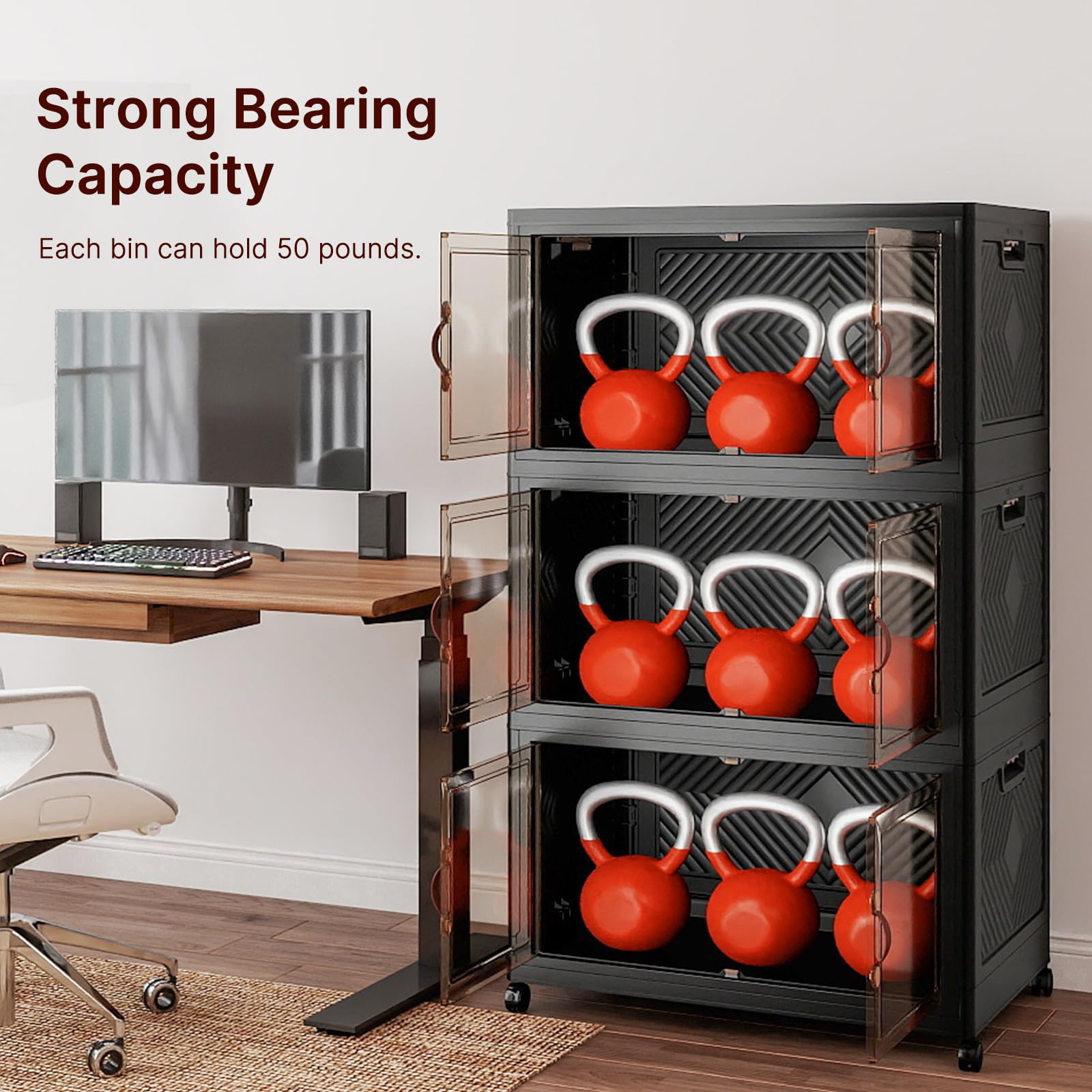 Stackable Storage Bins (3 Count)