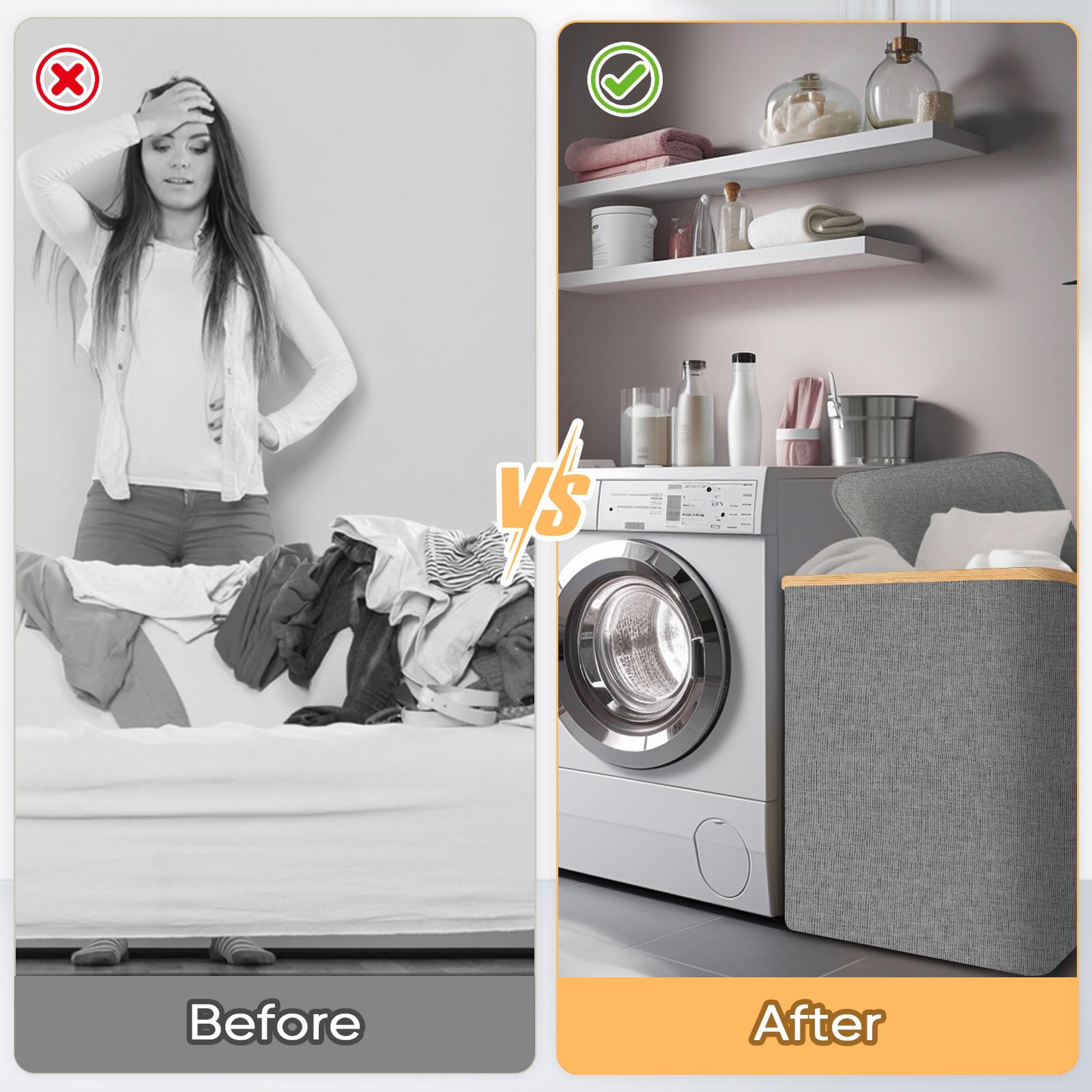 Laundry Hamper with Lid