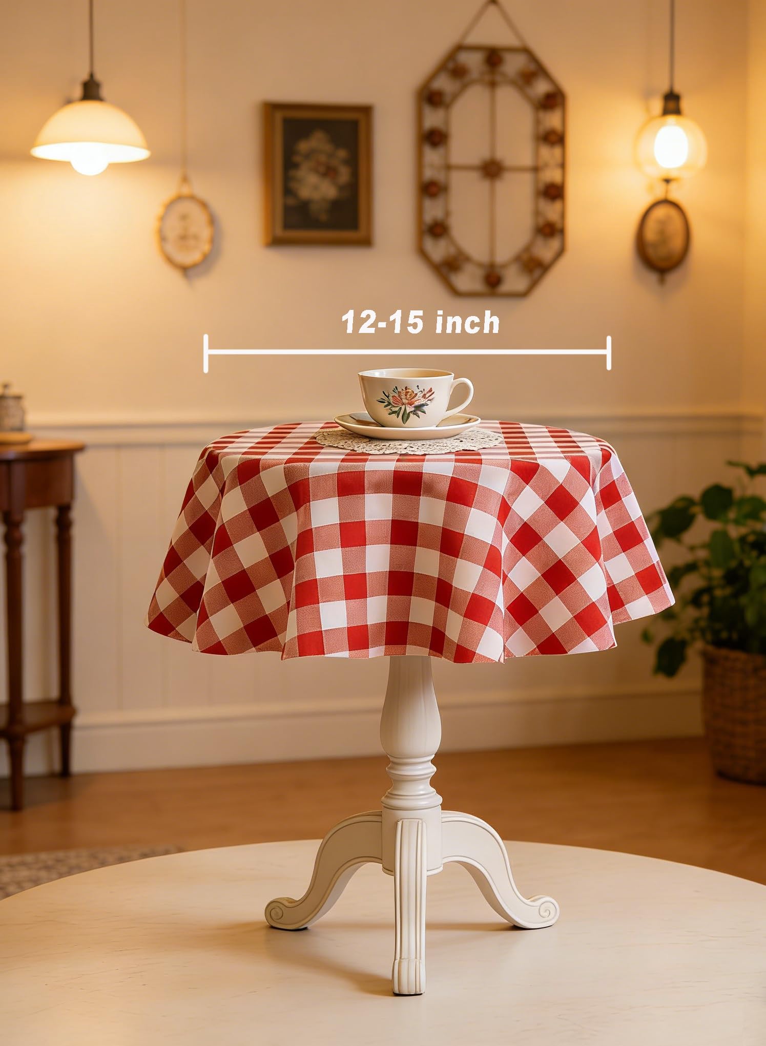 Waterproof Plaid Tablecloth Fabric