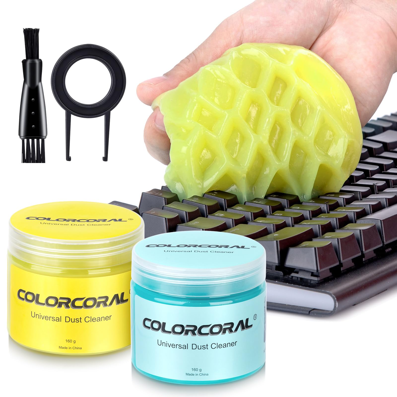 Keyboard Cleaning Gel Dust Cleaner Slime Car Clean Putty 2Pack (2 Count)