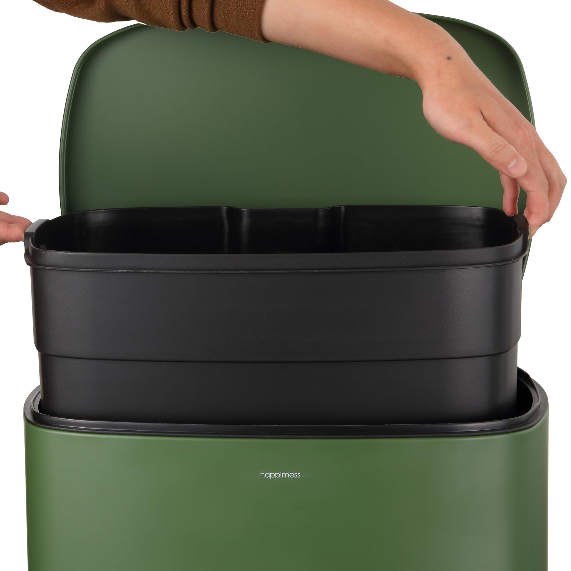Connor 2 Piece Iron Trash Can (2 Count)