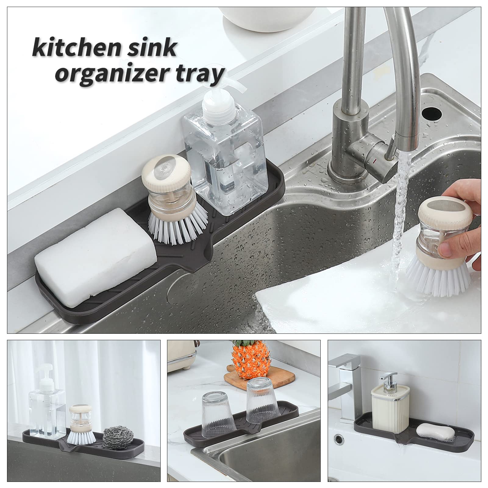 Silicone Soap Dish with Drain Spout