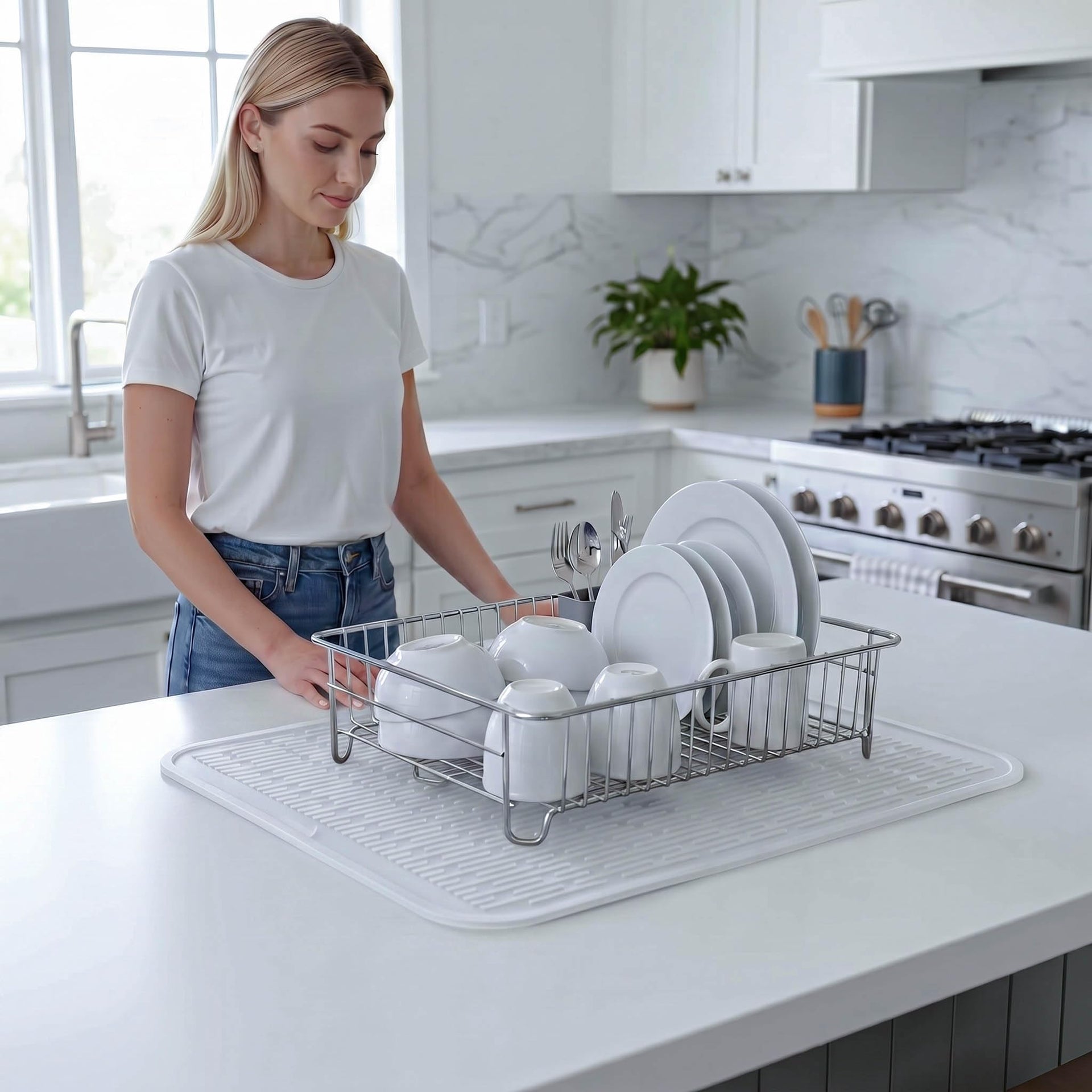 Silicone Dish Drying Mat for Multiple Usage