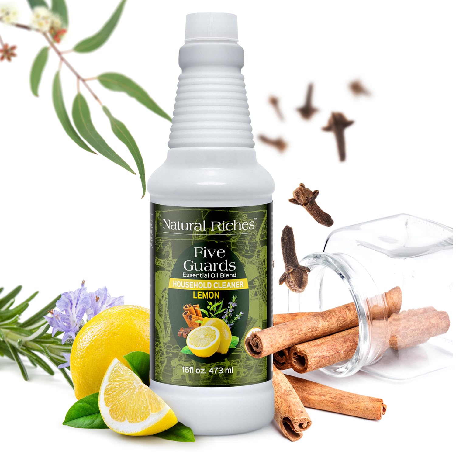 Five Guards Household Cleaner Concentrate Lemon Scent 16 Fl Oz