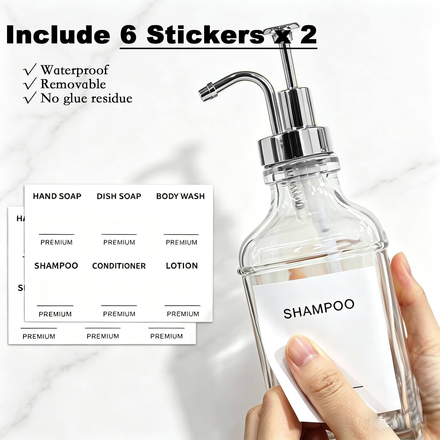 Dish Soap Dispenser for Kitchen (2 Count)