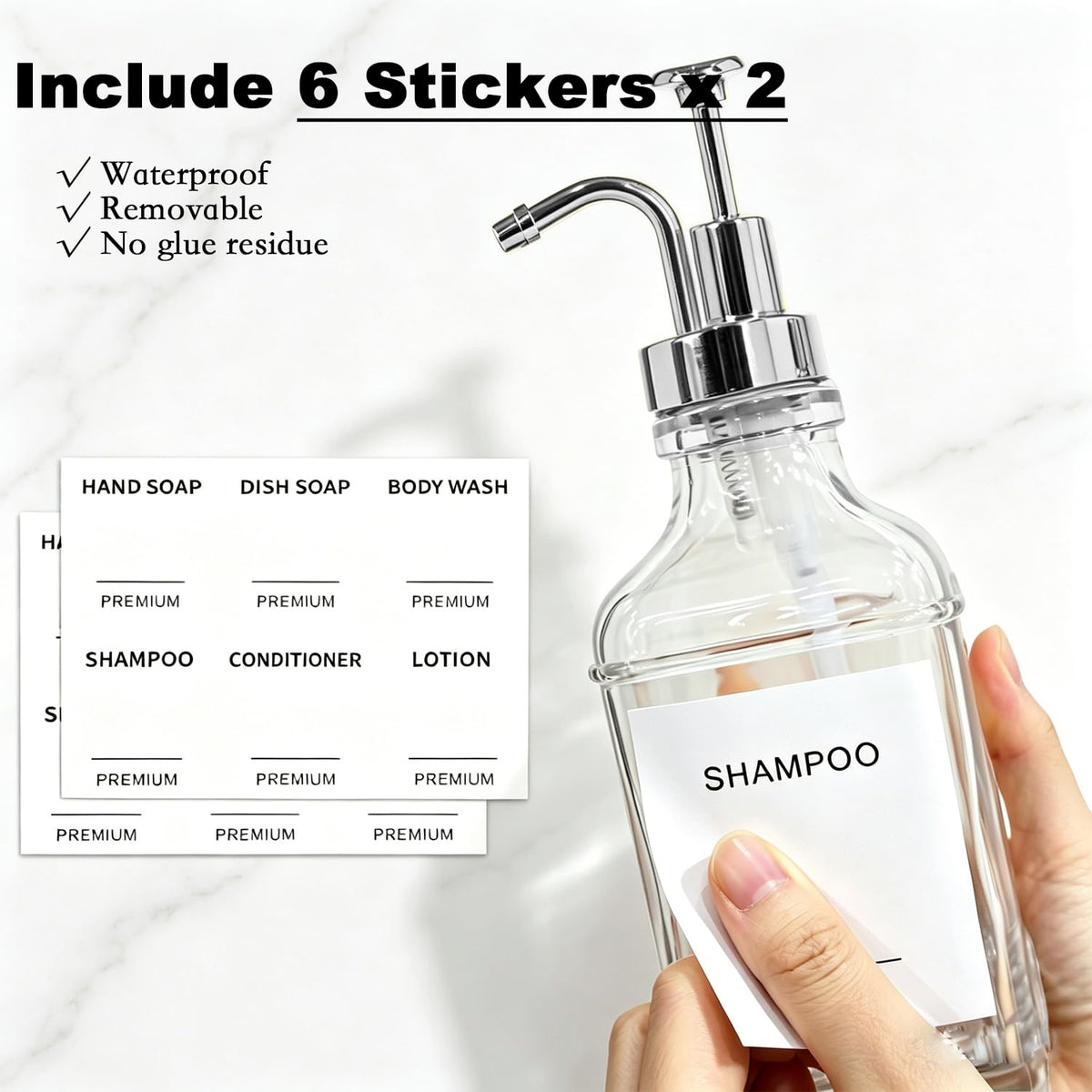 Dish Soap Dispenser for Kitchen (2 Count)