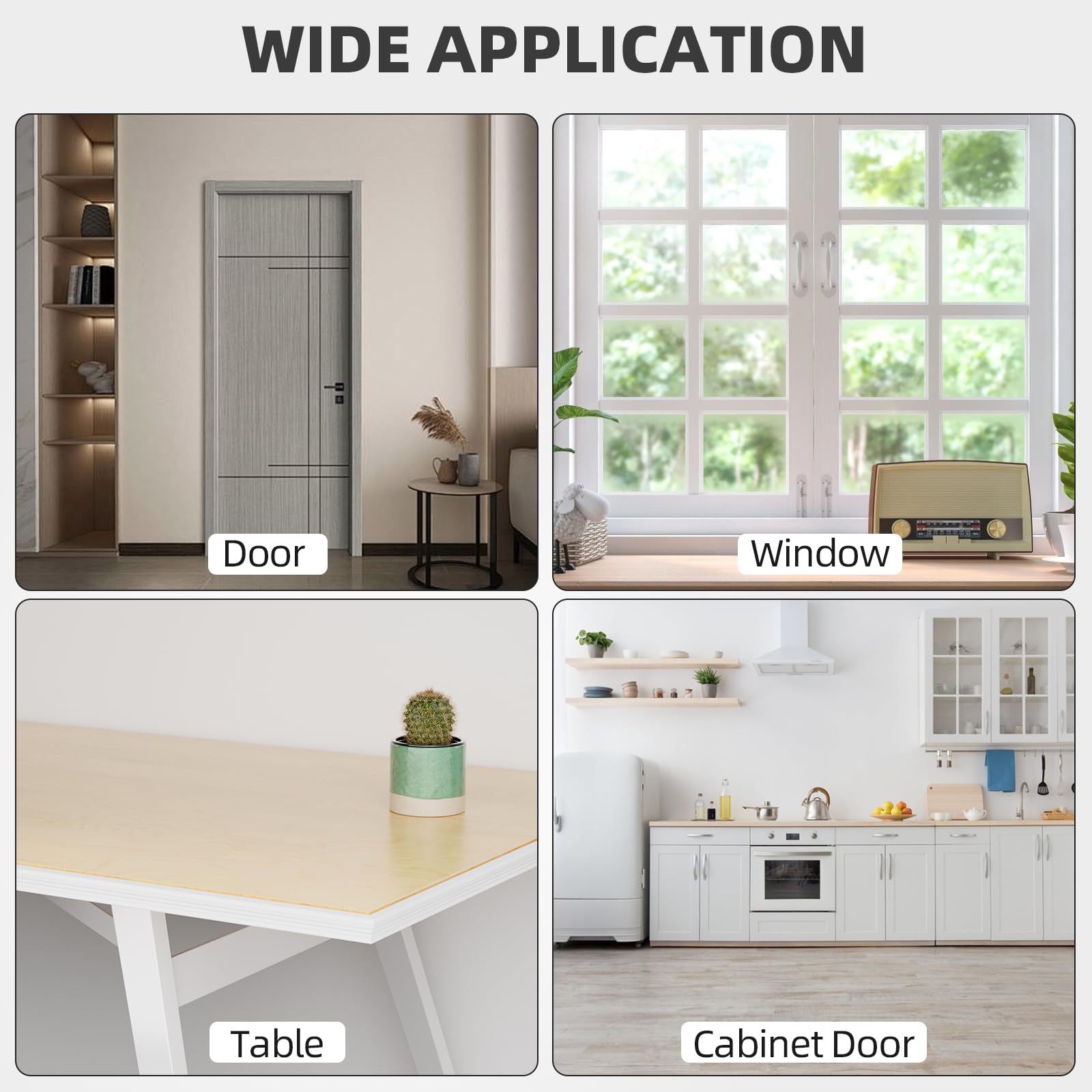 3Pcs×196" Wedge Weather Stripping Door Seal for Door Frame & Window