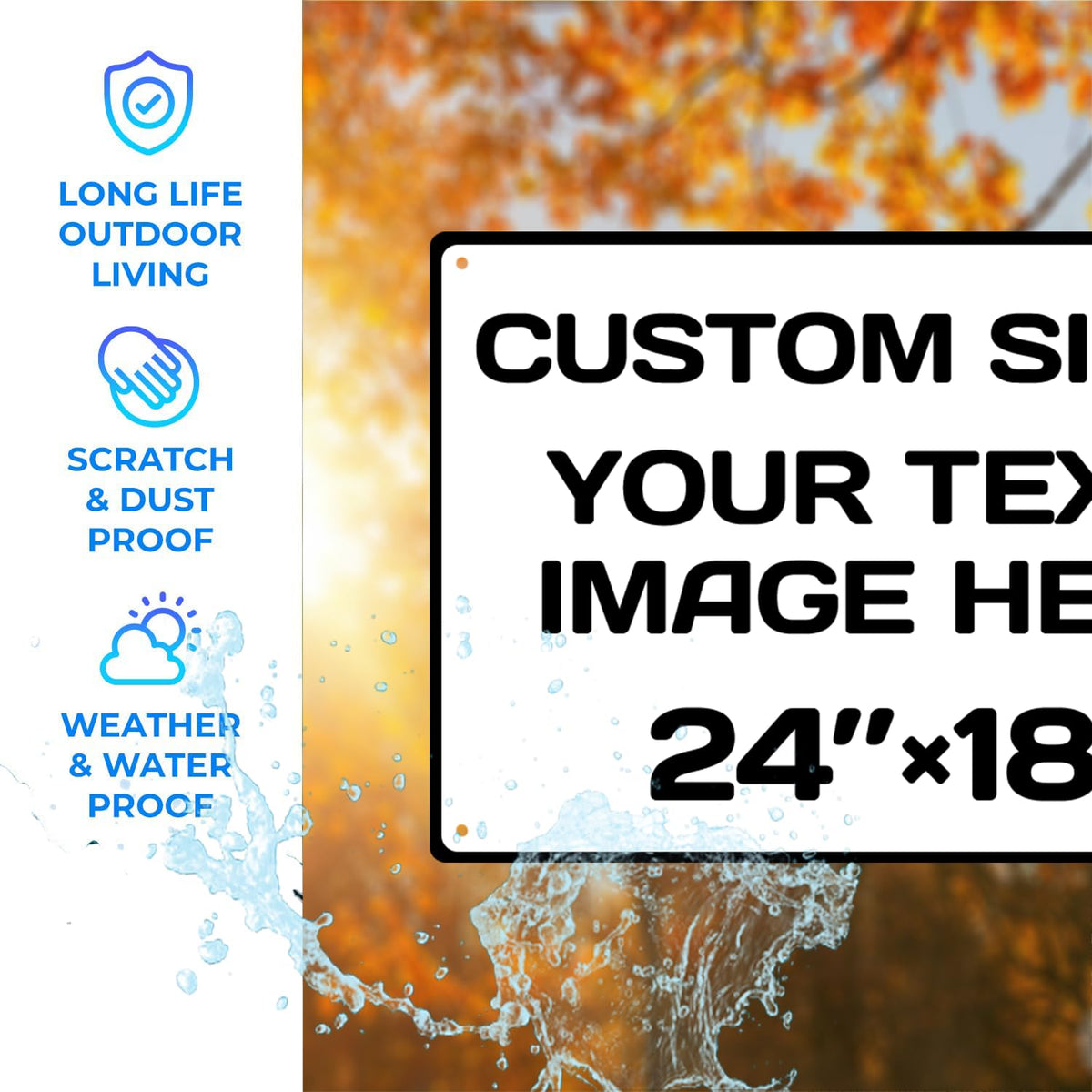 custom sign Aluminum Weatherproof Metal Sign