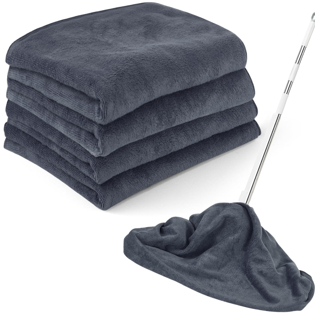 4 Pack Extra Large Microfiber Cleaning Cloths 20"x30" (4 Count)