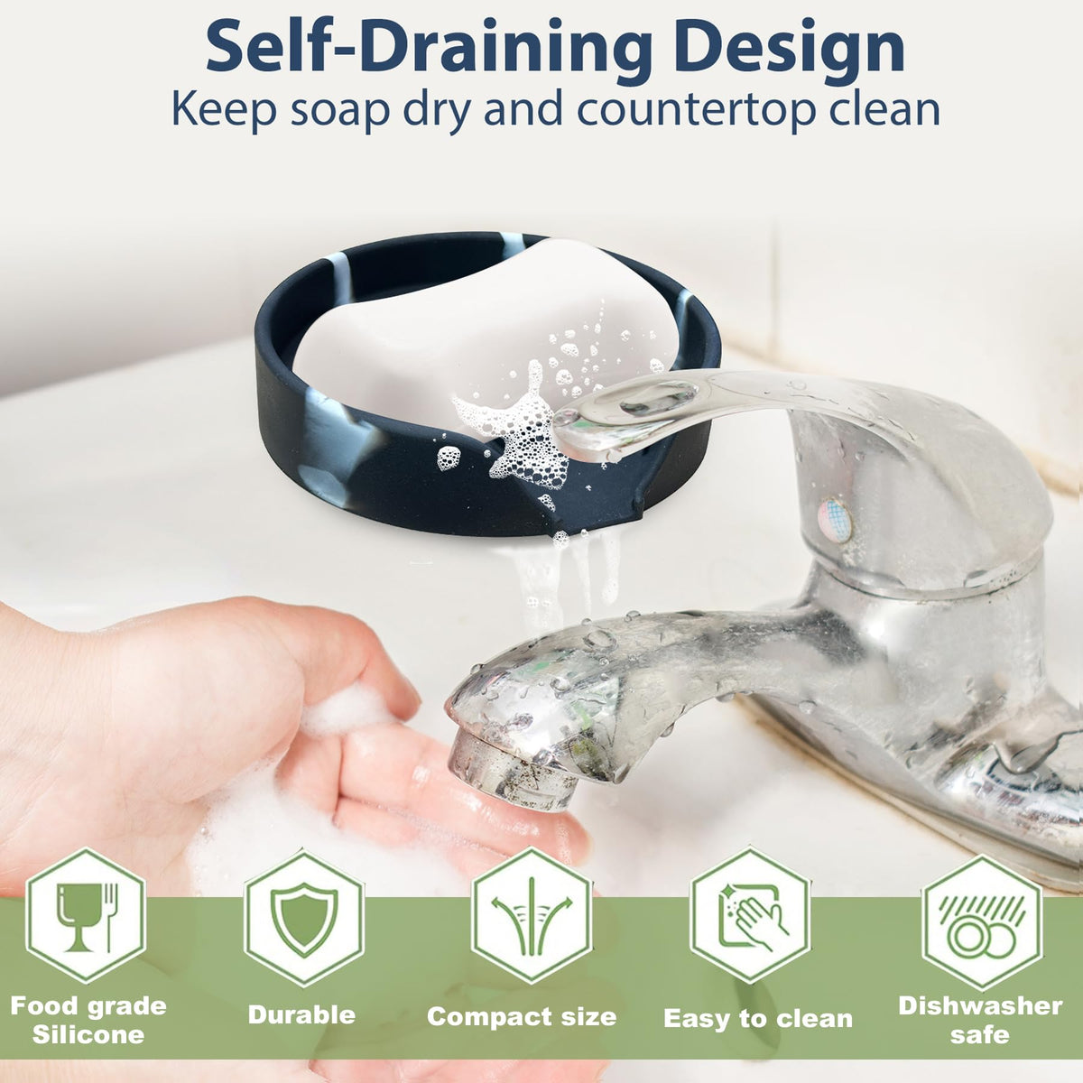 Self Draining Soap Dish