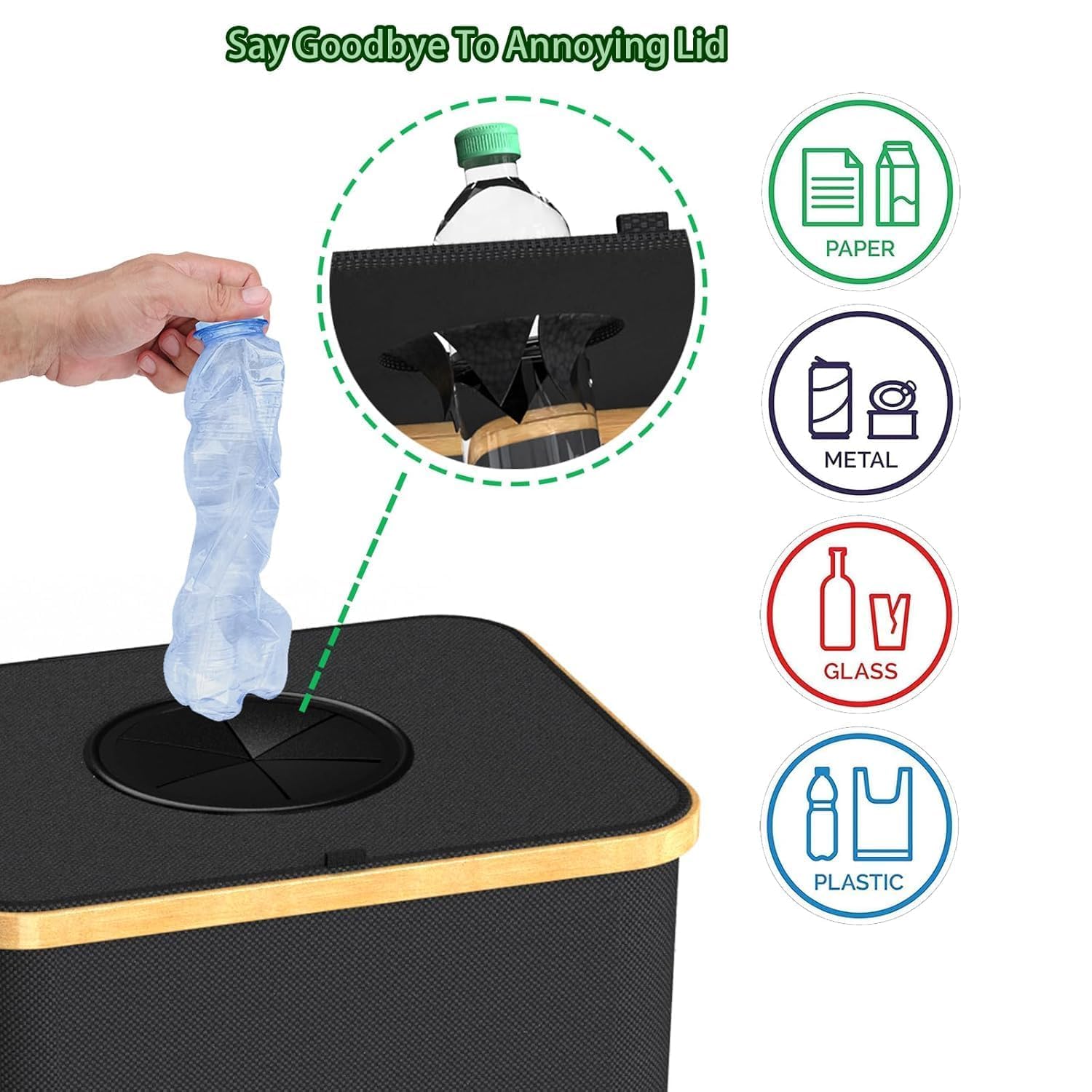 Recycling Bin for Kitchen Indoor Home