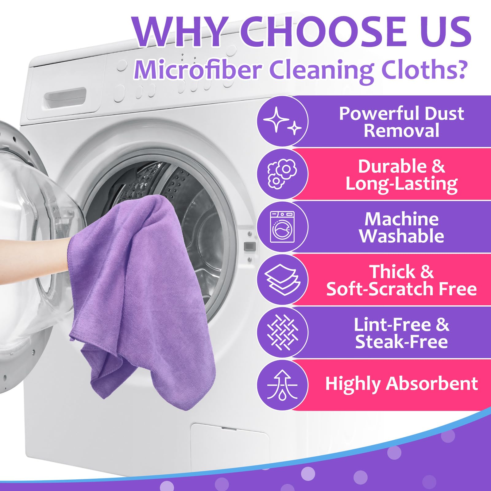 3 Pcs Extra Large Microfiber Cleaning Cloth 30" x 20" Washable Reusable Microfiber Towel Streak Free Lint Free Cloth for Cleaning Home Glass Office Window Bathrooms (3 Count)