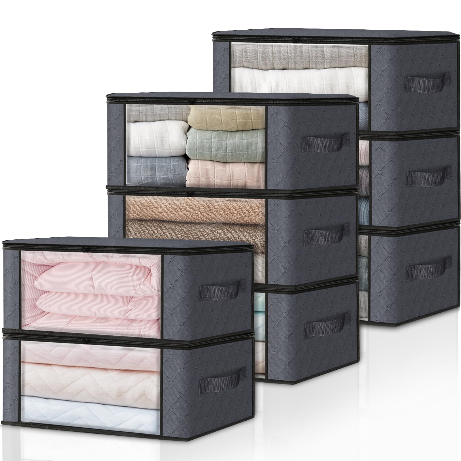 8 Pack Clothes Organizer Storage Bags (8 Count)