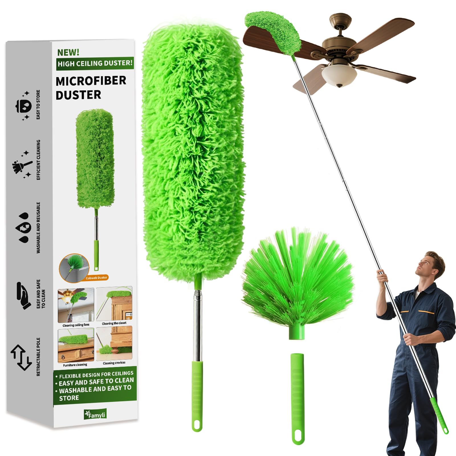 Cobweb Duster with Extension Pole