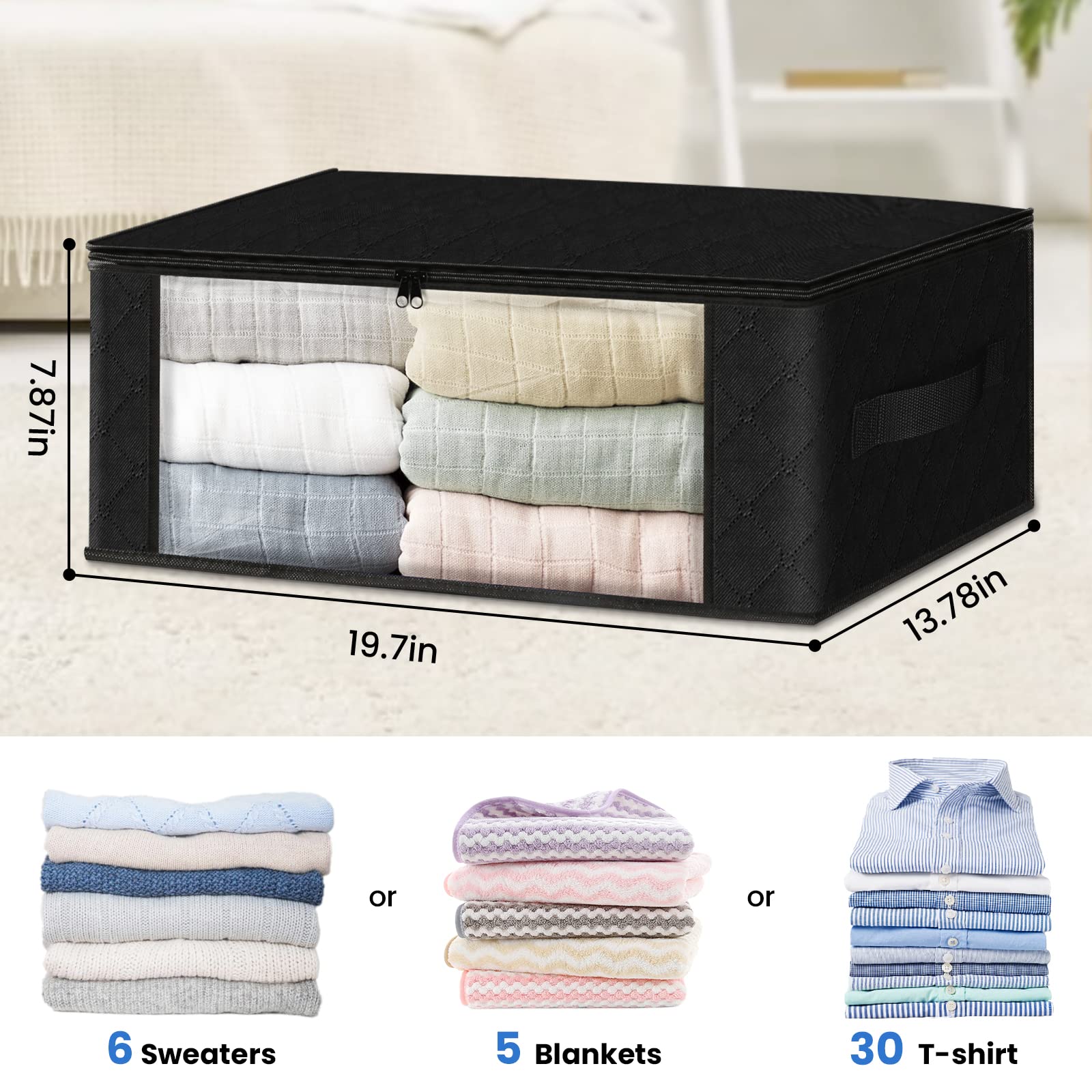 10 Pack Clothes Organizer Storage Bags (10 Count)