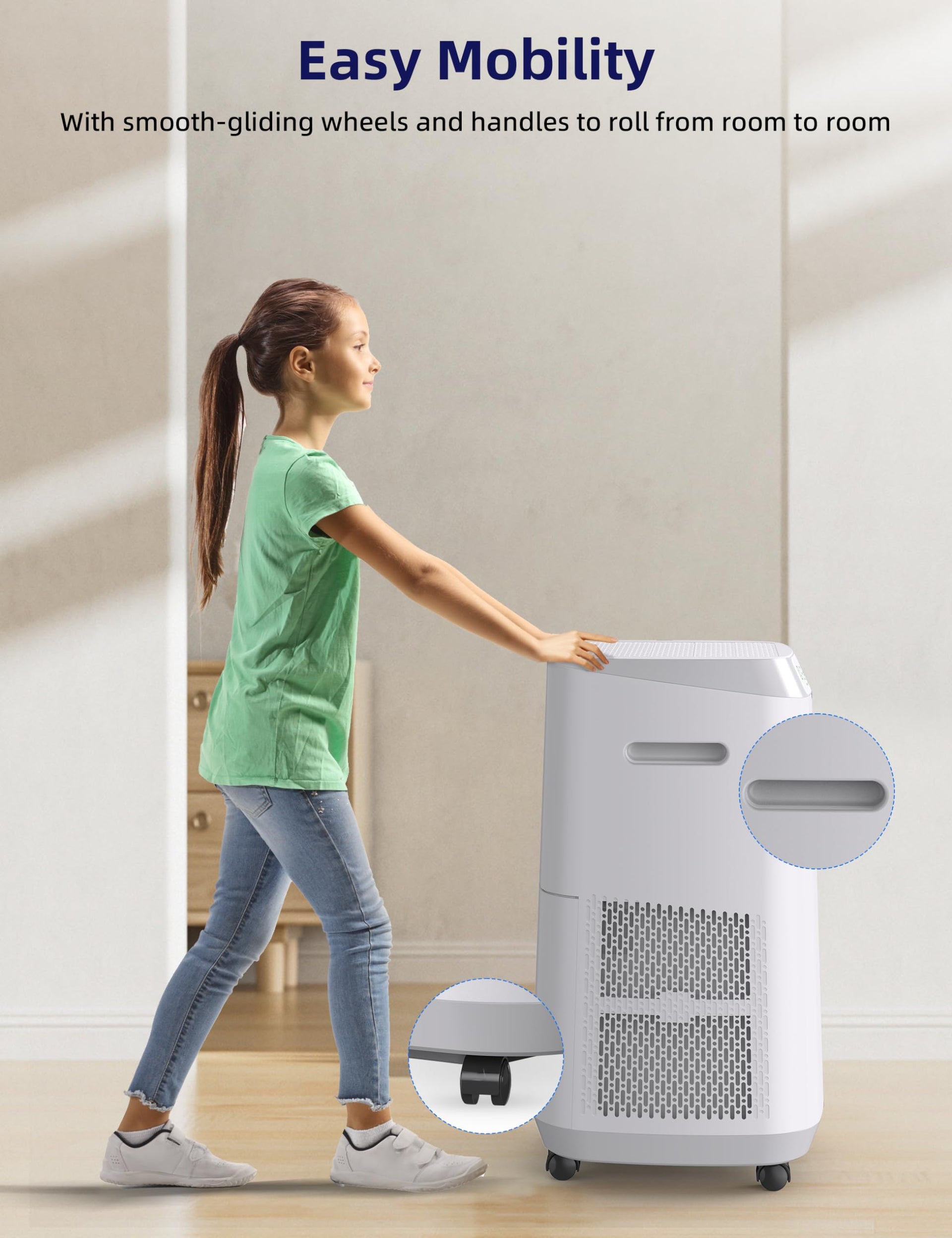 OxyPure ZERO Air Purifier with Washable & Reusable Bio Guard Filters
