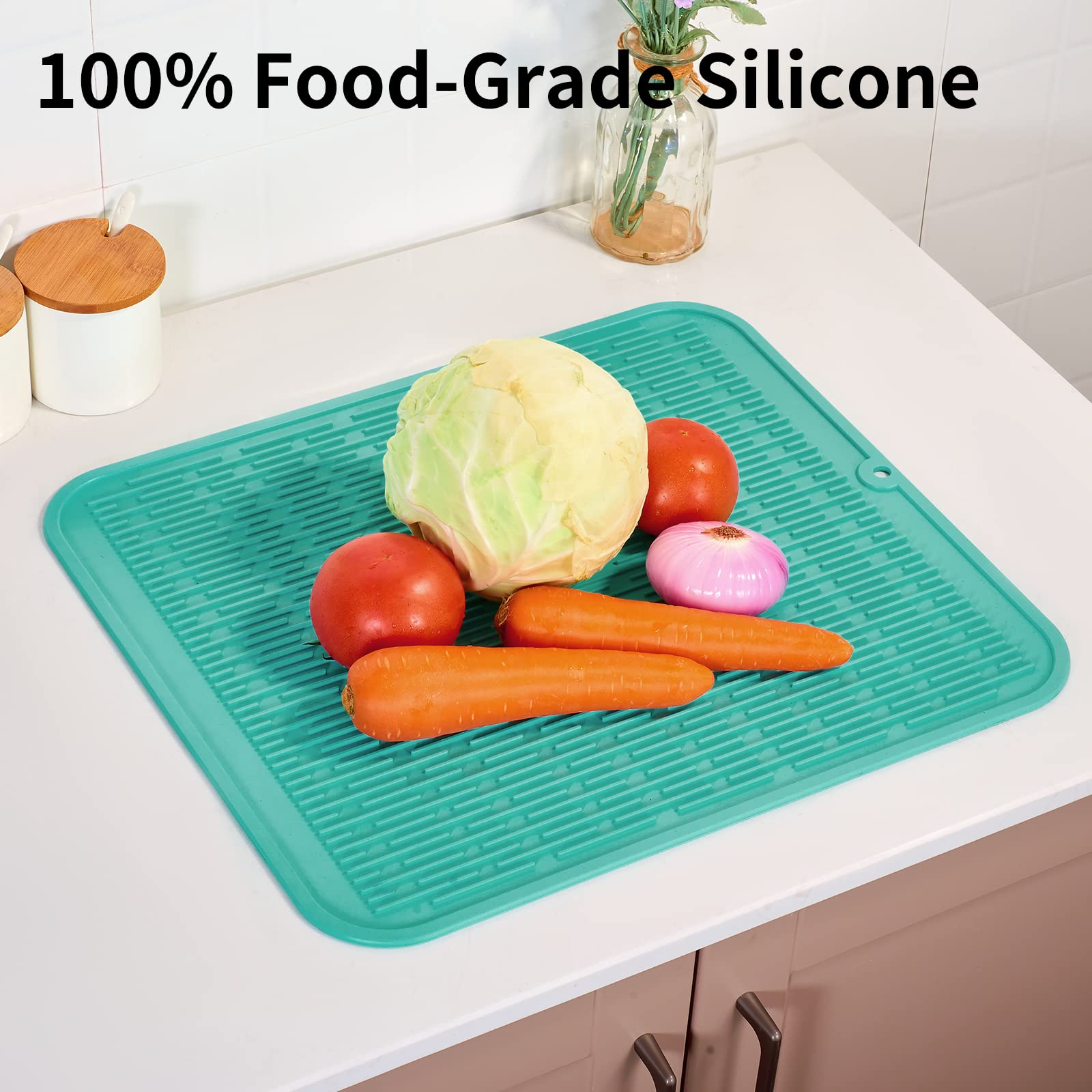 Oversized Silicone Dish Drying Mat for Kitchen