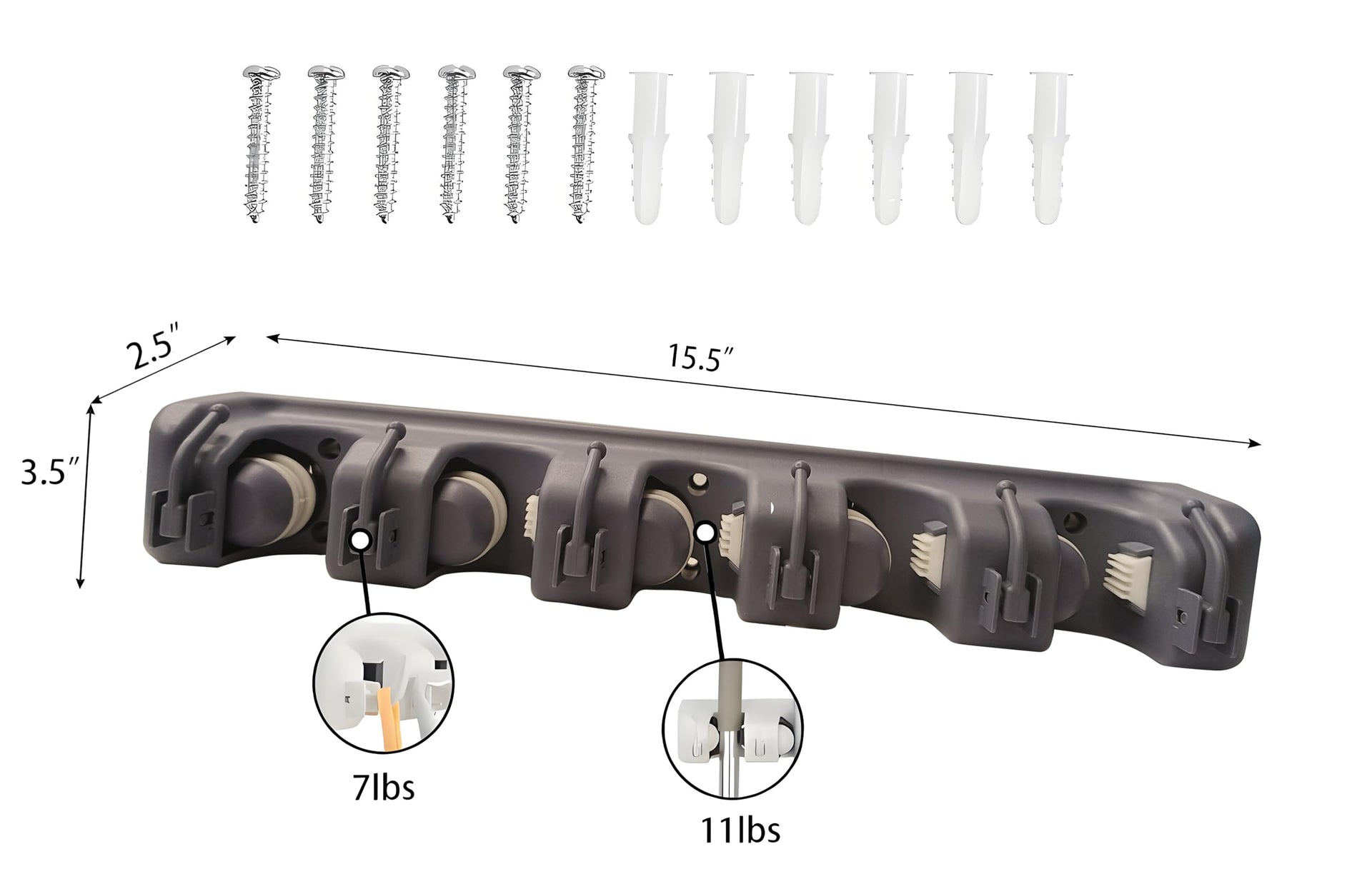 Mop and Broom Holder (5 Count)