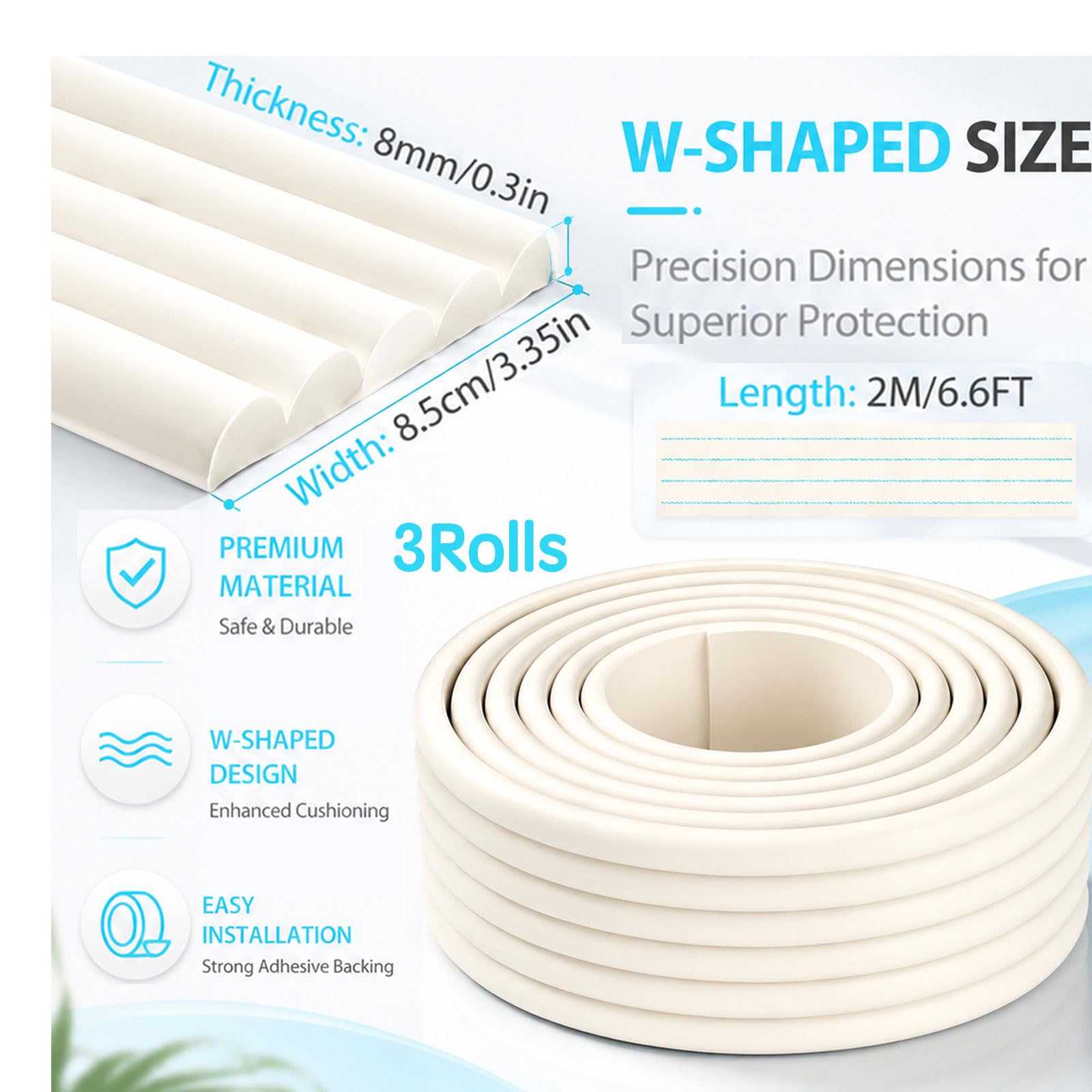 Foam Baby Edge Protector Strip Furniture Safety