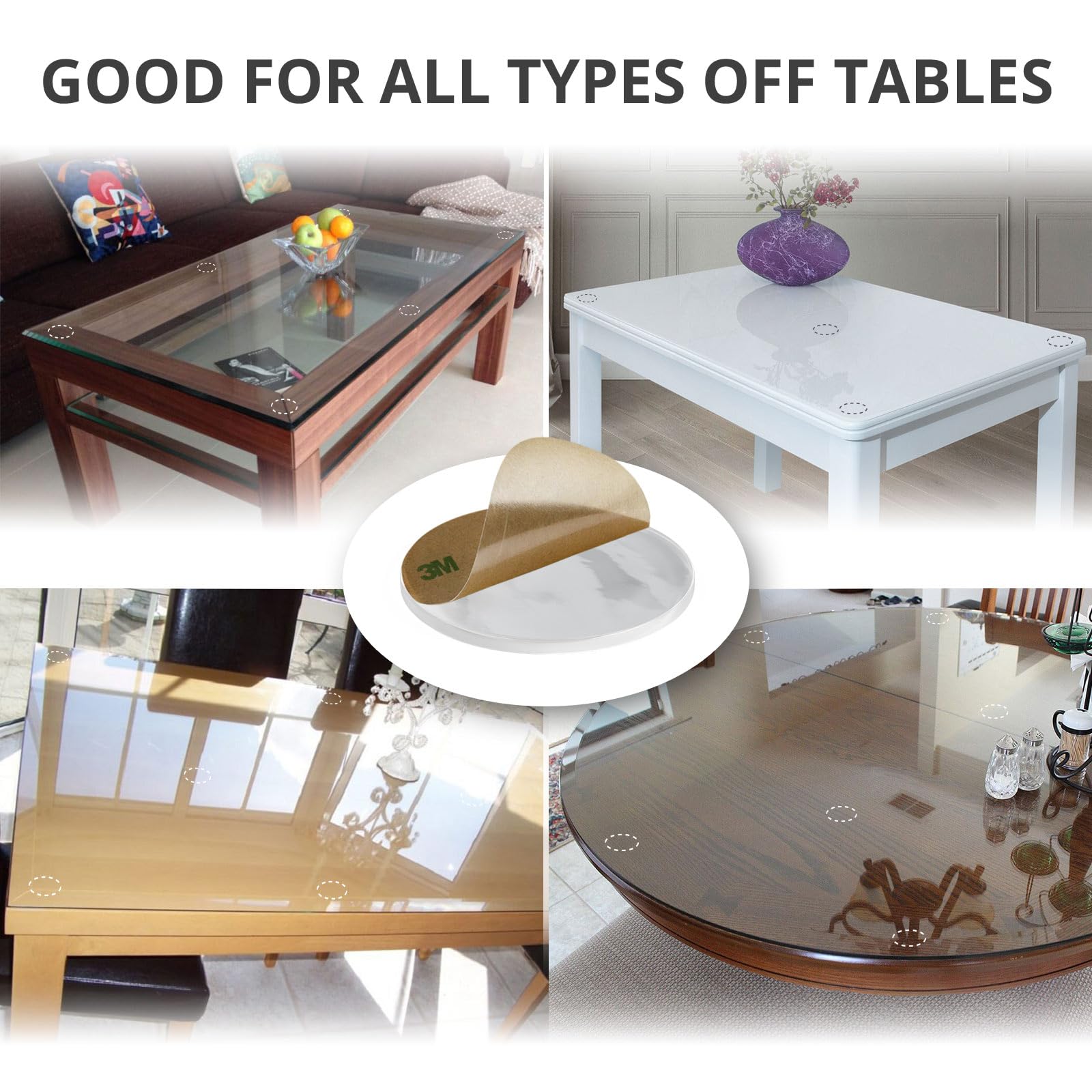 Glass Table Top Bumpers (20 Count)