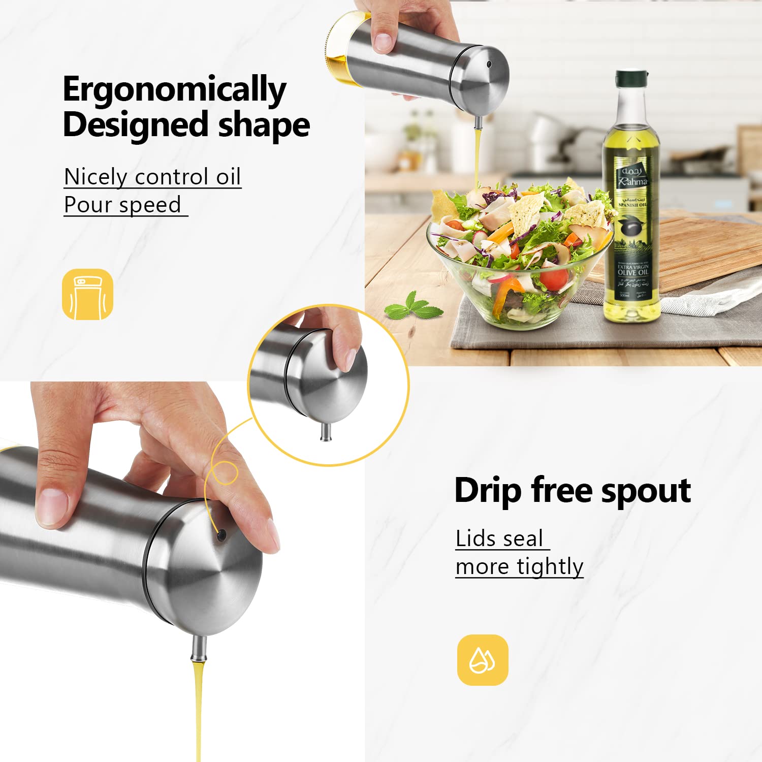 Olive Oil And Vinegar Dispenser Set (2 Count)