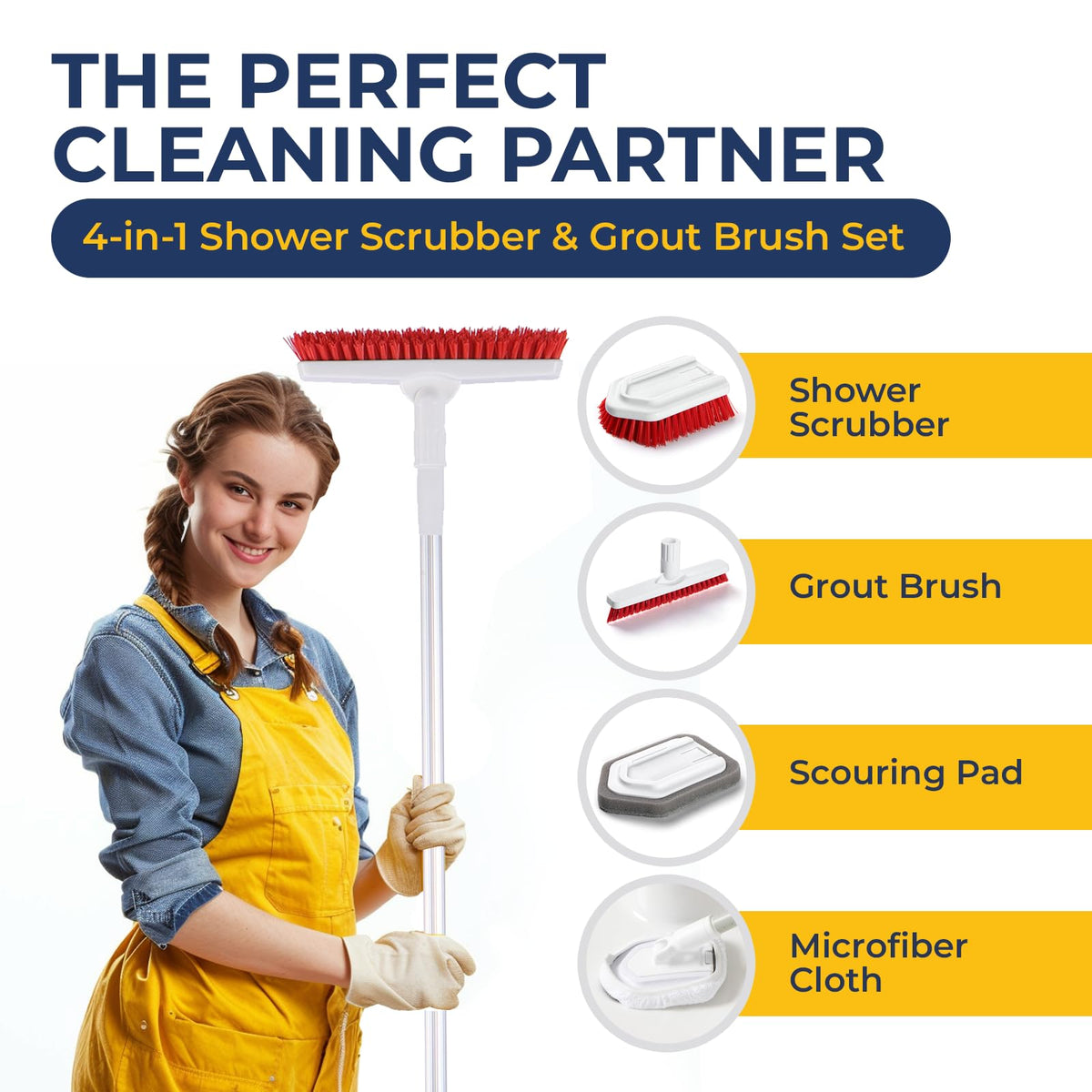 Shower Scrubber with Long Handle