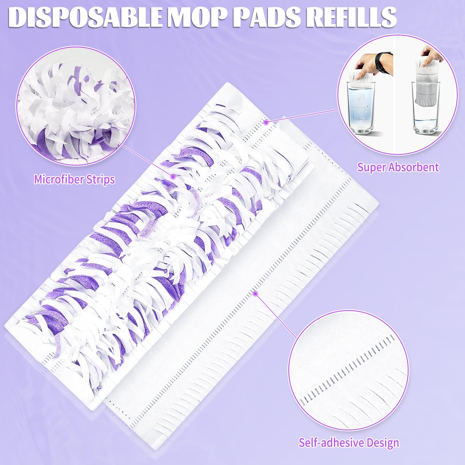 25 Pack Disposable Mop Replacement for Swiffer Power Mop Refills (25 Count)