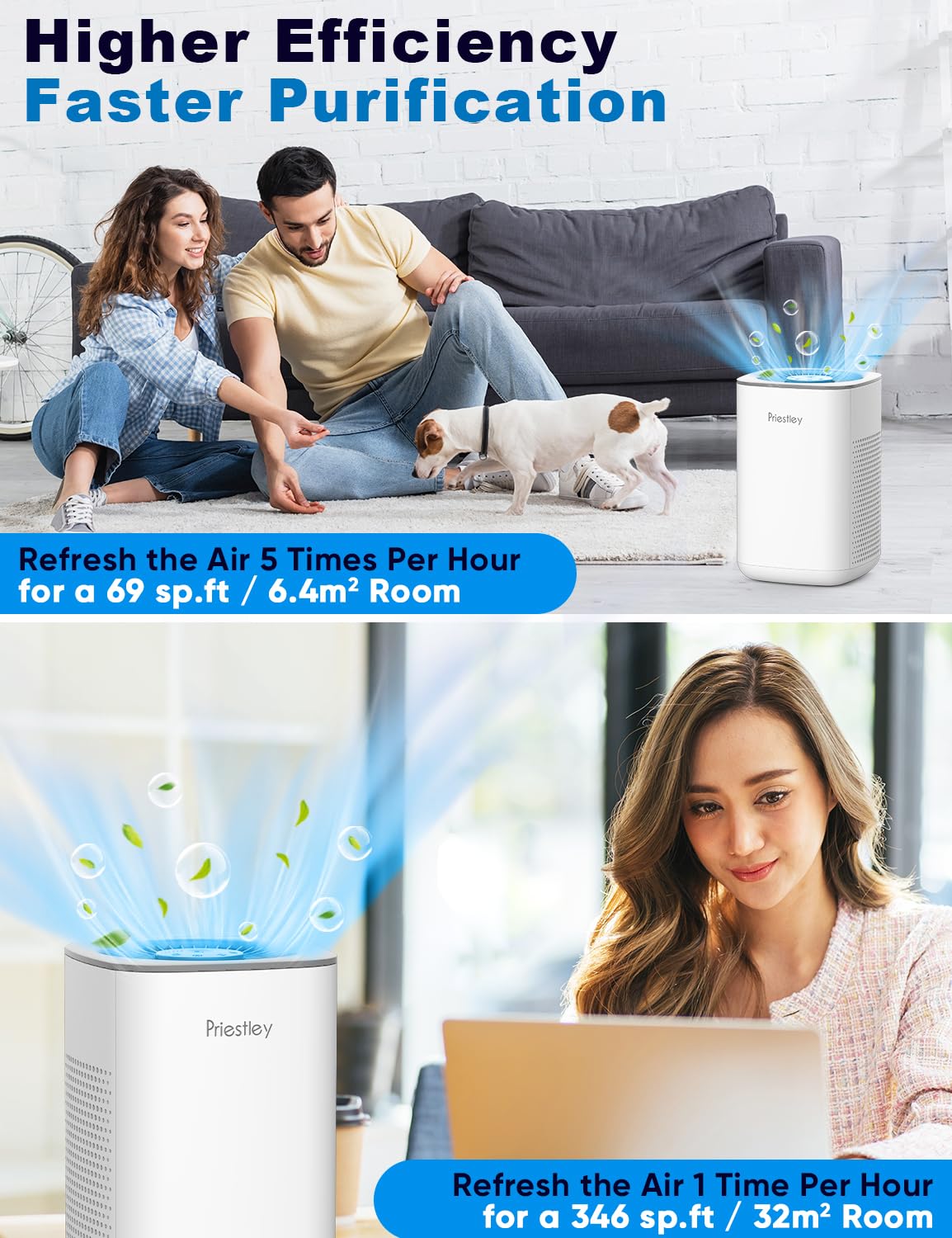 Small Air Purifiers for Home Bedroom Dorm Office Desktop