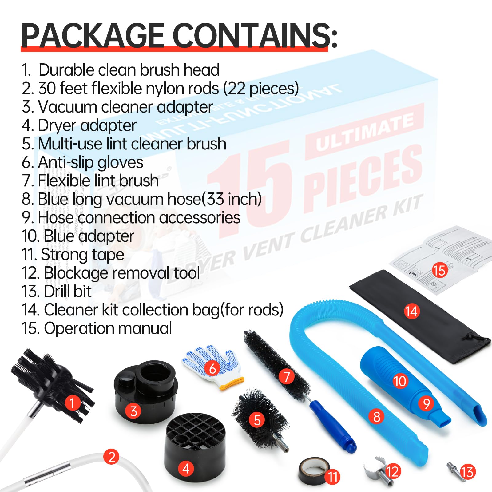 Dryer Vent Cleaner Kit