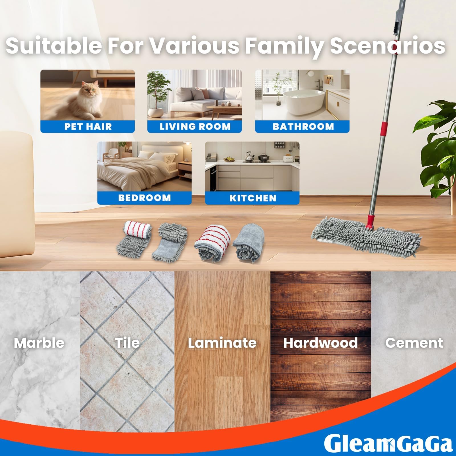 Microfiber Dust Mop for Hardwood Floor Cleaning