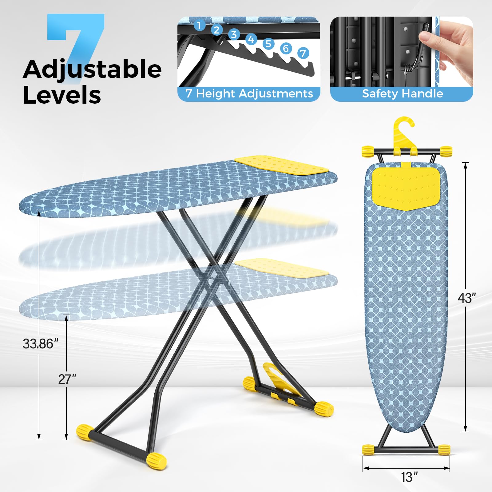 Ironing Board with Silicon Iron Mat