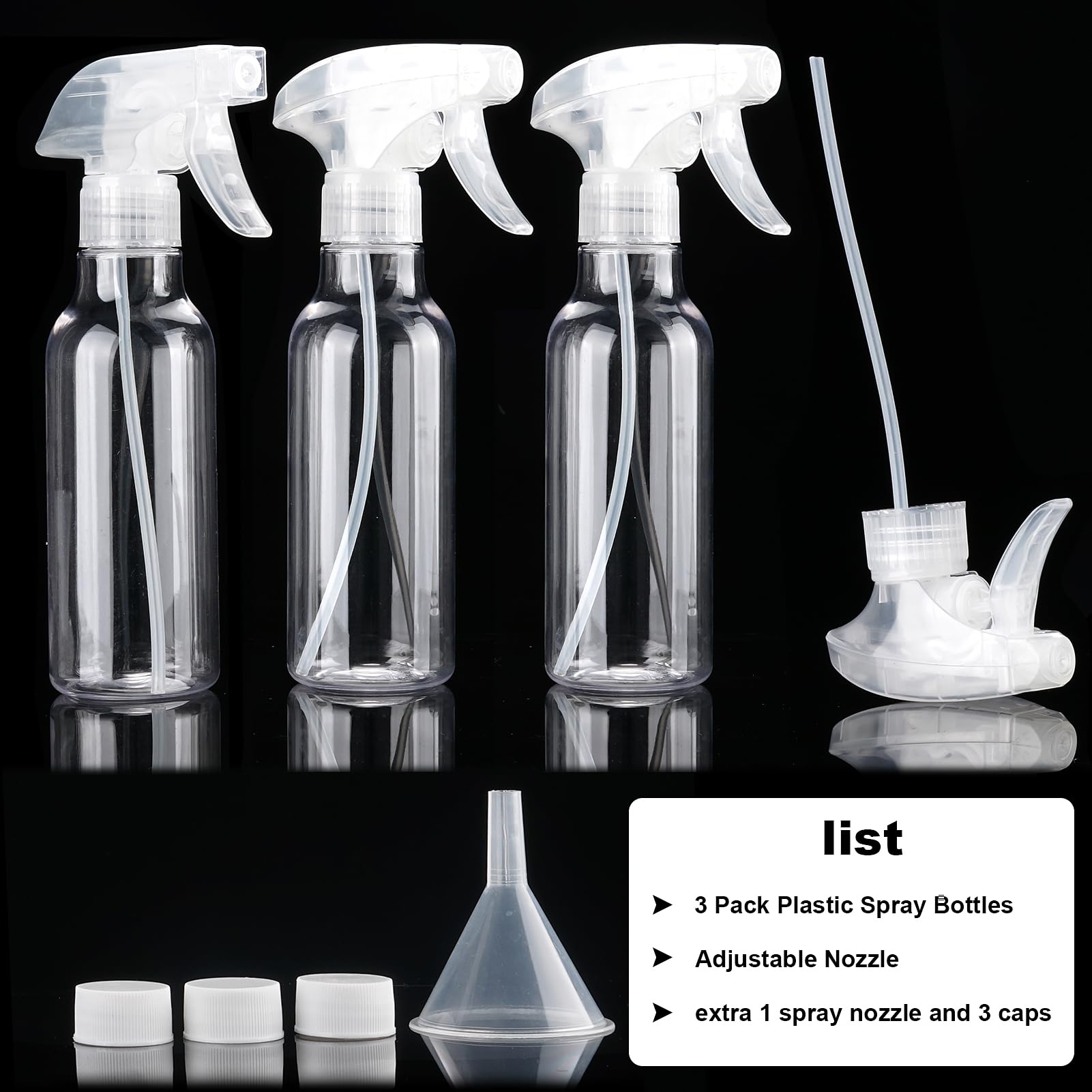 Plastic Spray Bottles 8.8oz (3 Count)