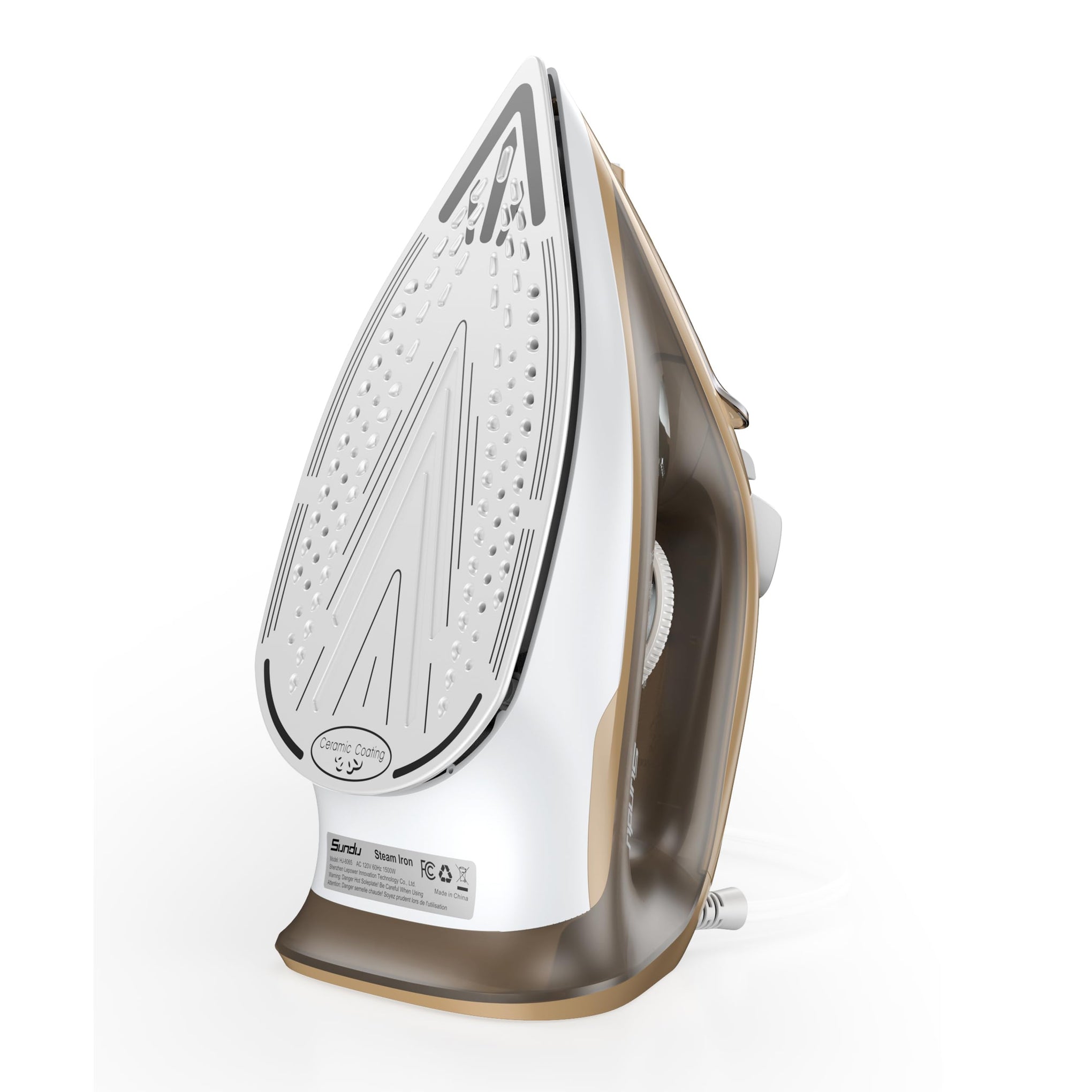Steam Iron for Clothes with Rapid Heating Ceramic Coated Soleplate