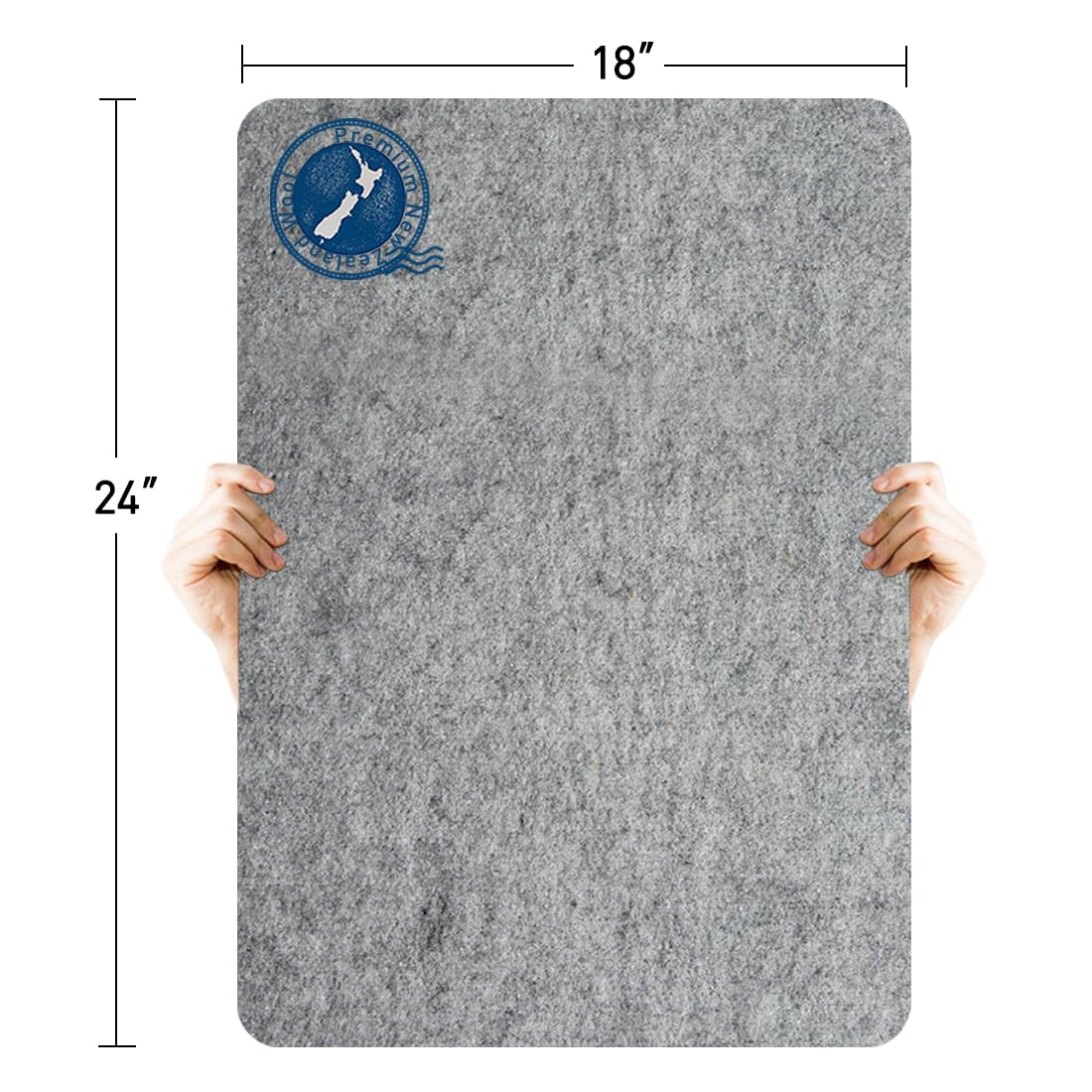 24" x 18" Wool Pressing Mat 100% New Zealand Felted Wool Ironing Mat Pad Blanket for Quilter (432 sq inch)