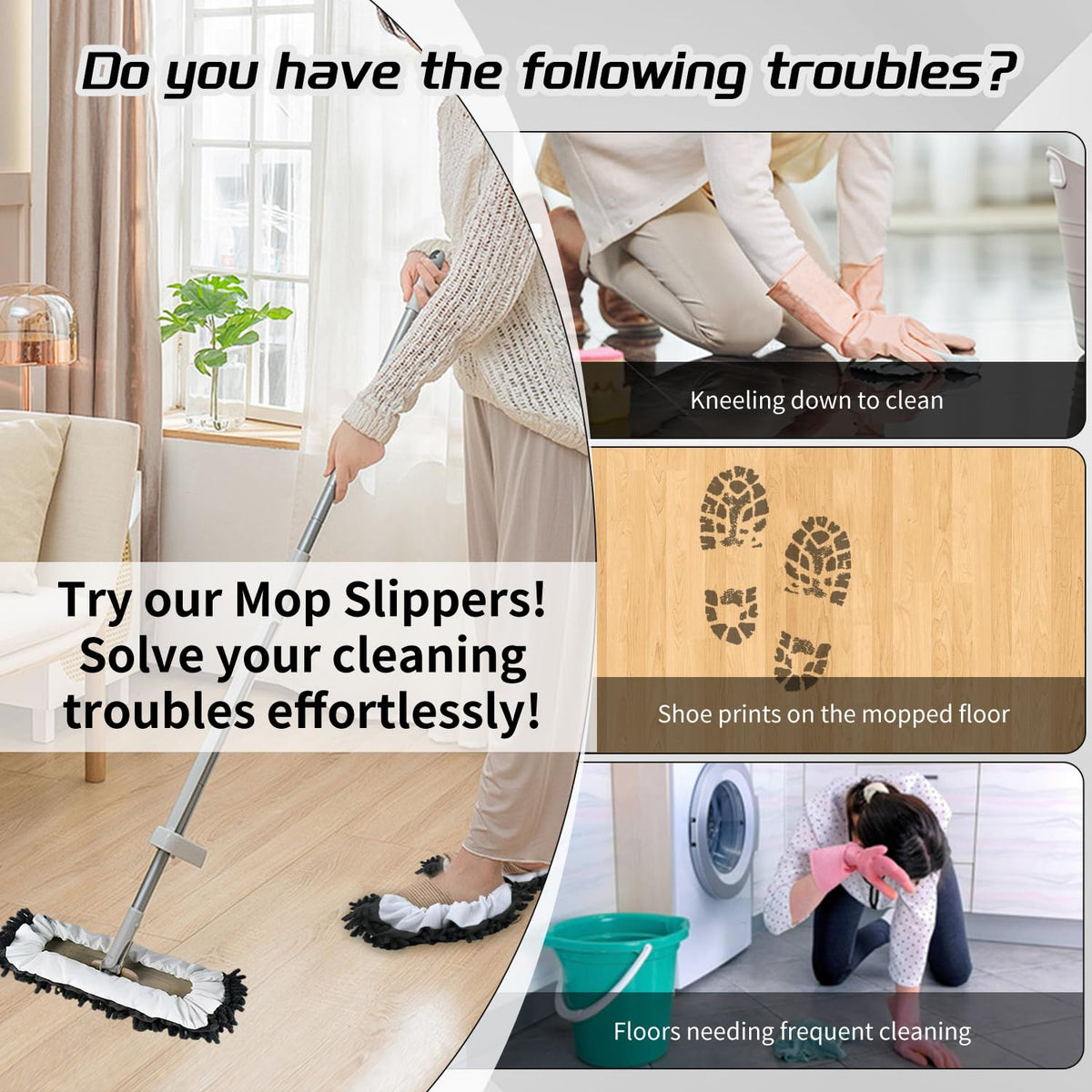 Mop Slippers Socks Floor Cleaning (5.2911 Ounce)