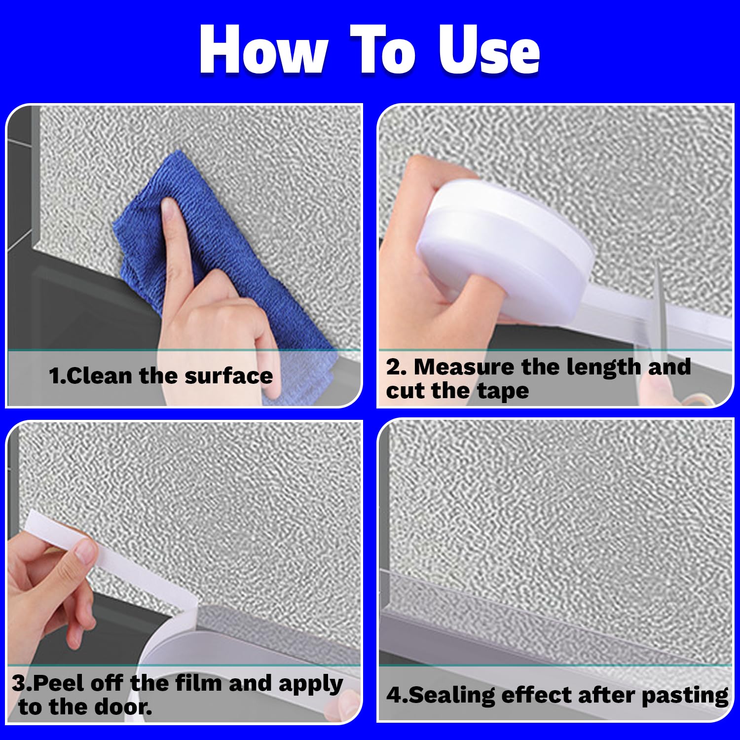 Weather Stripping Door Seal Strip 33 Feet Strip Bottom Draft Insulation Stopper Weatherproof Soundproof for Door Frame or Window Sealer Bathroom Shower Glass Gaps (33 Foot)