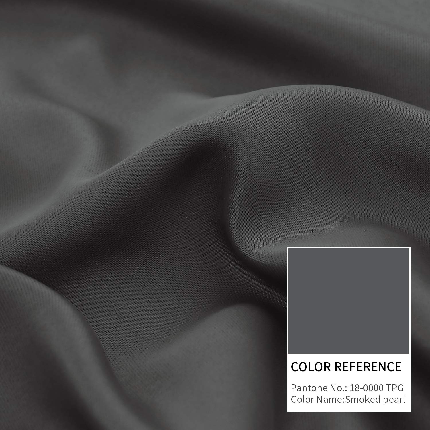 Dark Grey Short Blackout Curtains 45 Inches Length (2 Count)