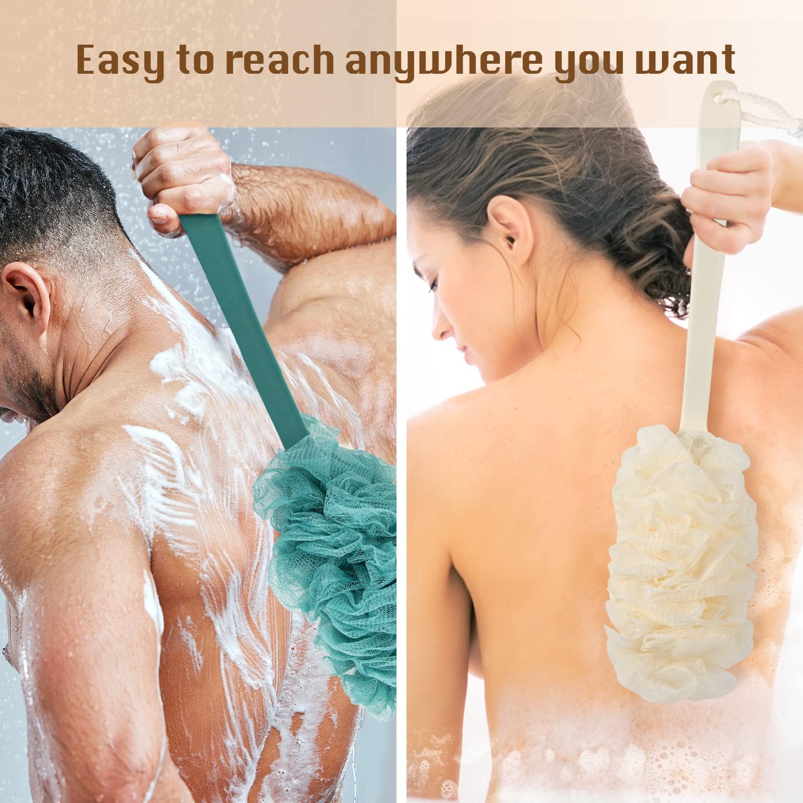 2Pack Back Scrubber for Shower (2 Count)
