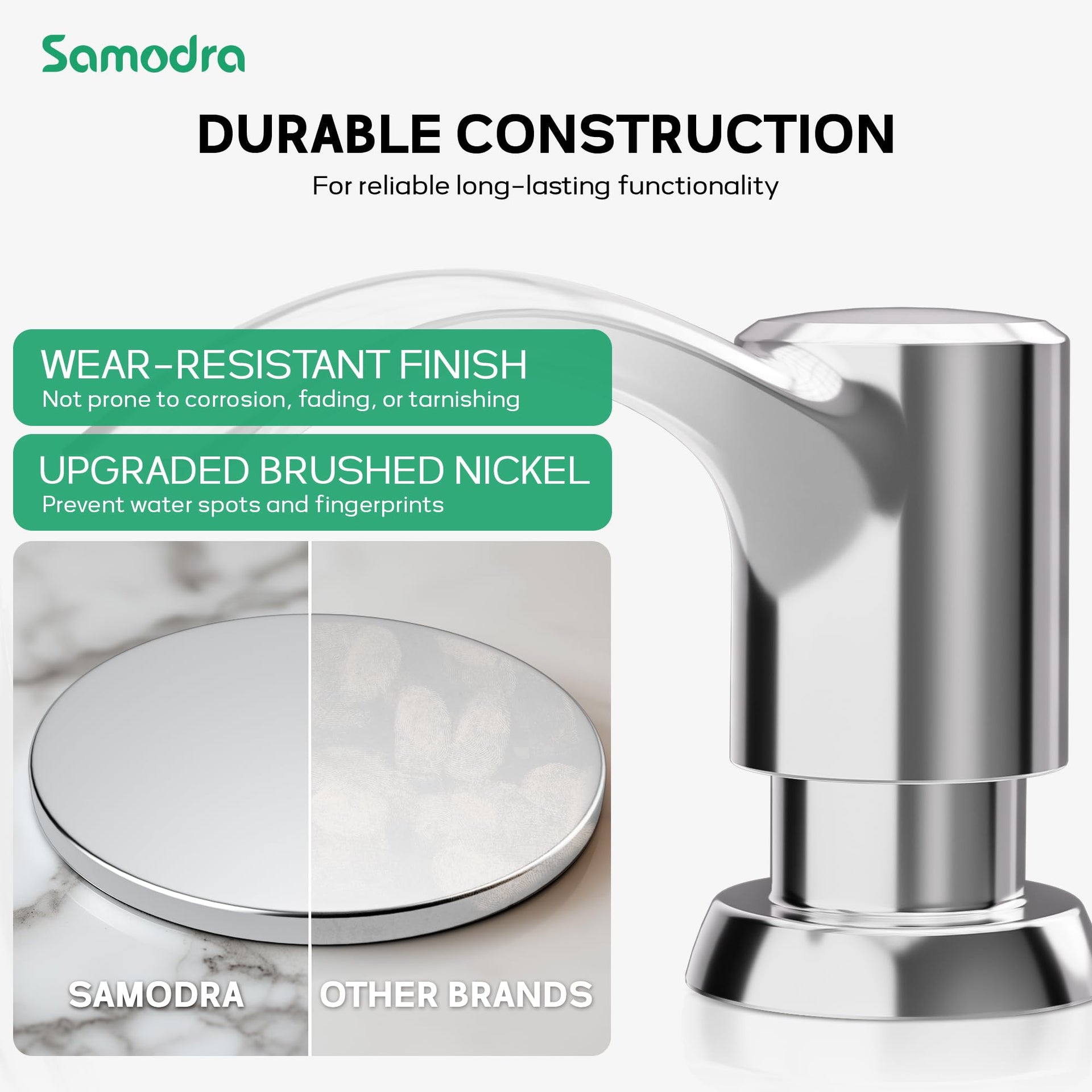 Built in Kitchen Sink Soap Dispenser with Extension Tube Kit