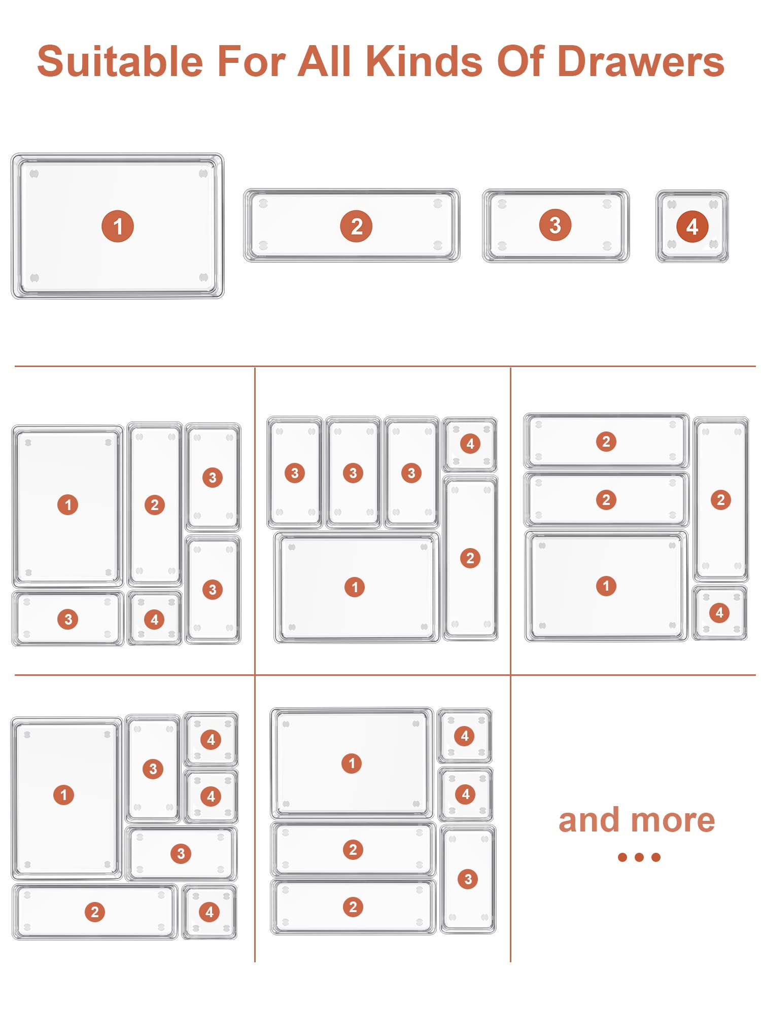 22 PCS Drawer Organizer (22 Count)