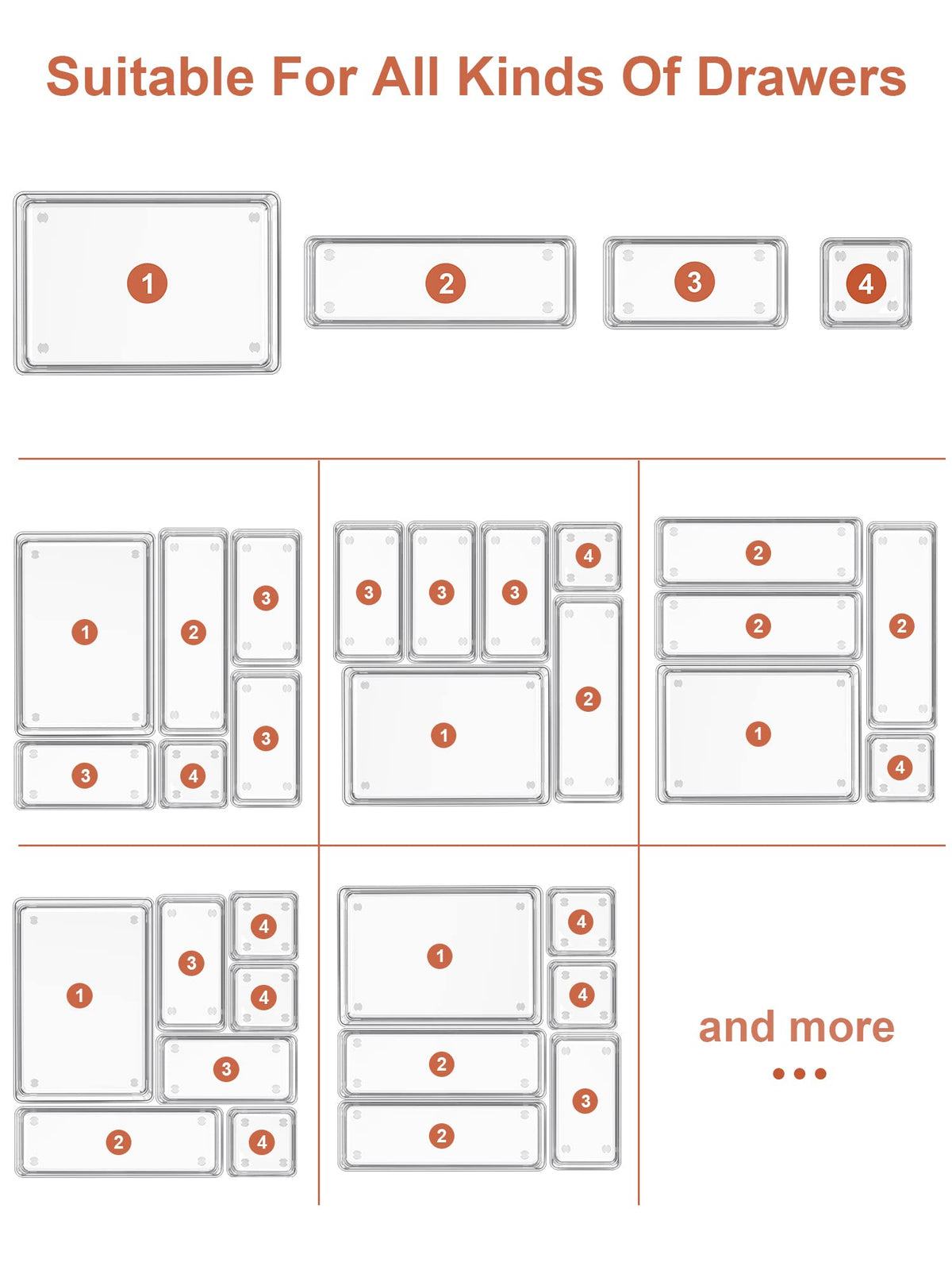 29 PCS Drawer Organizer (29 Count)
