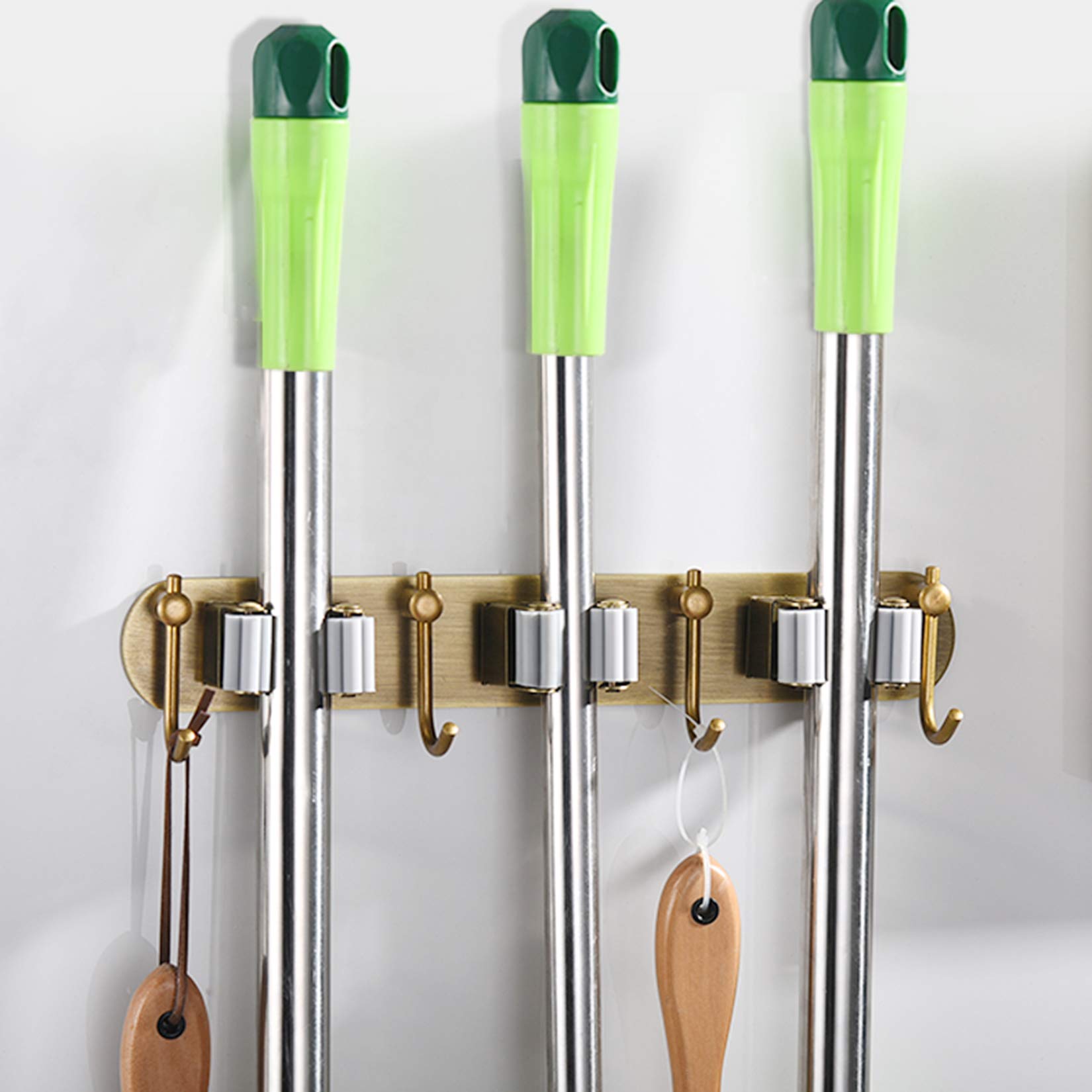 Mop Broom Holder Wall Mount Garden Tool Organizer