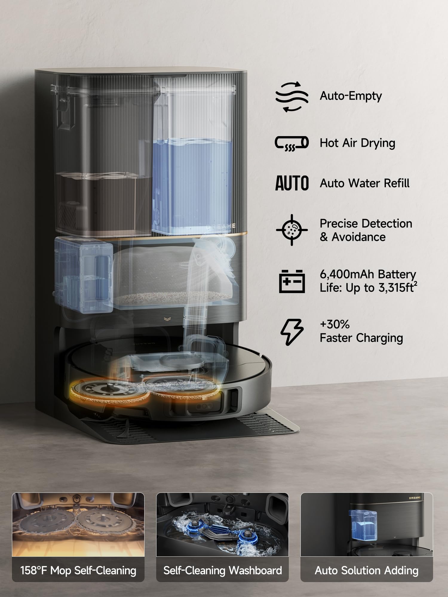 X40 Ultra Robotic Vacuum with Removable & Liftable Mop