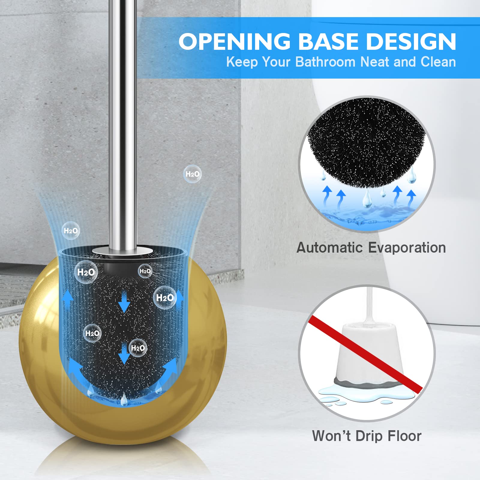 Toilet Brush and Holder 2 Pack (2 Count)