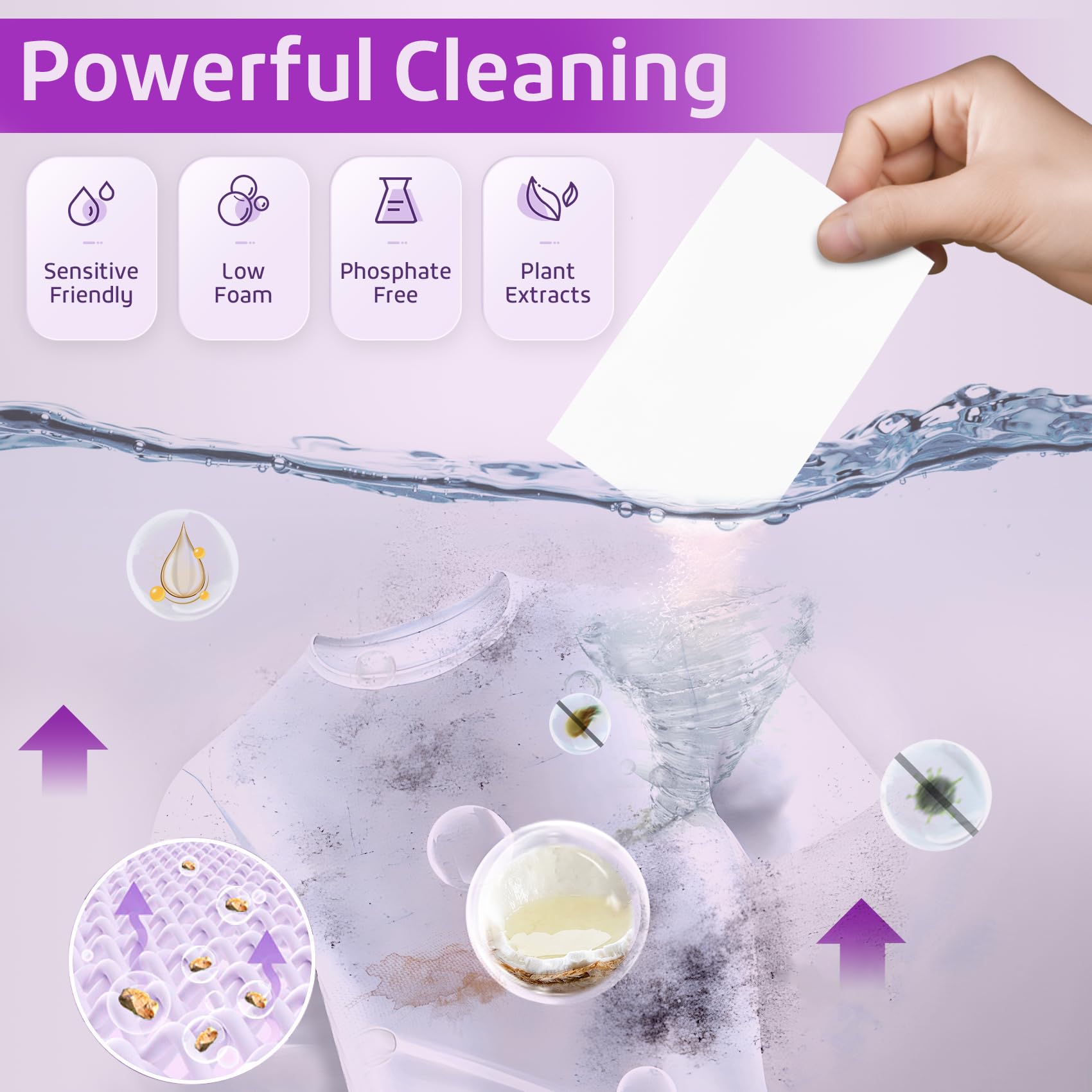 Laundry Detergent Sheets Lavender Scent 160 Count Soap Sheets Non