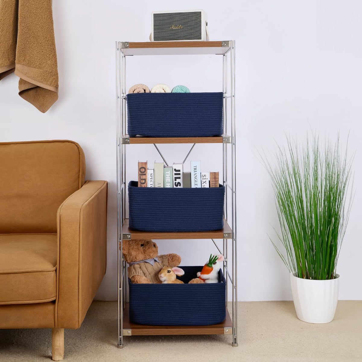 Large Storage Baskets for Shelves (3 Count)