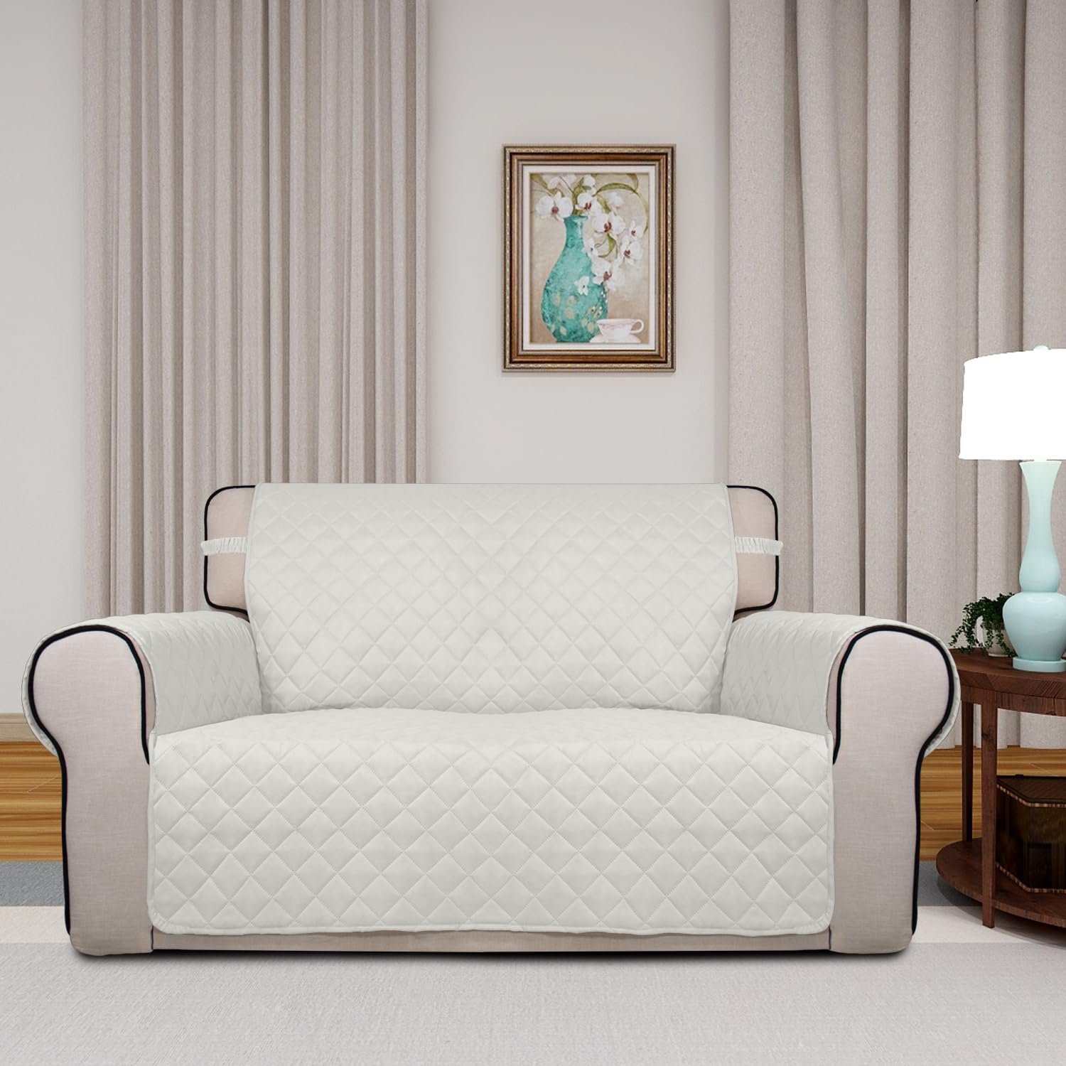 Reversible Quilted Couch Covers for Dogs Loveseat Sofa Cover 46.5”