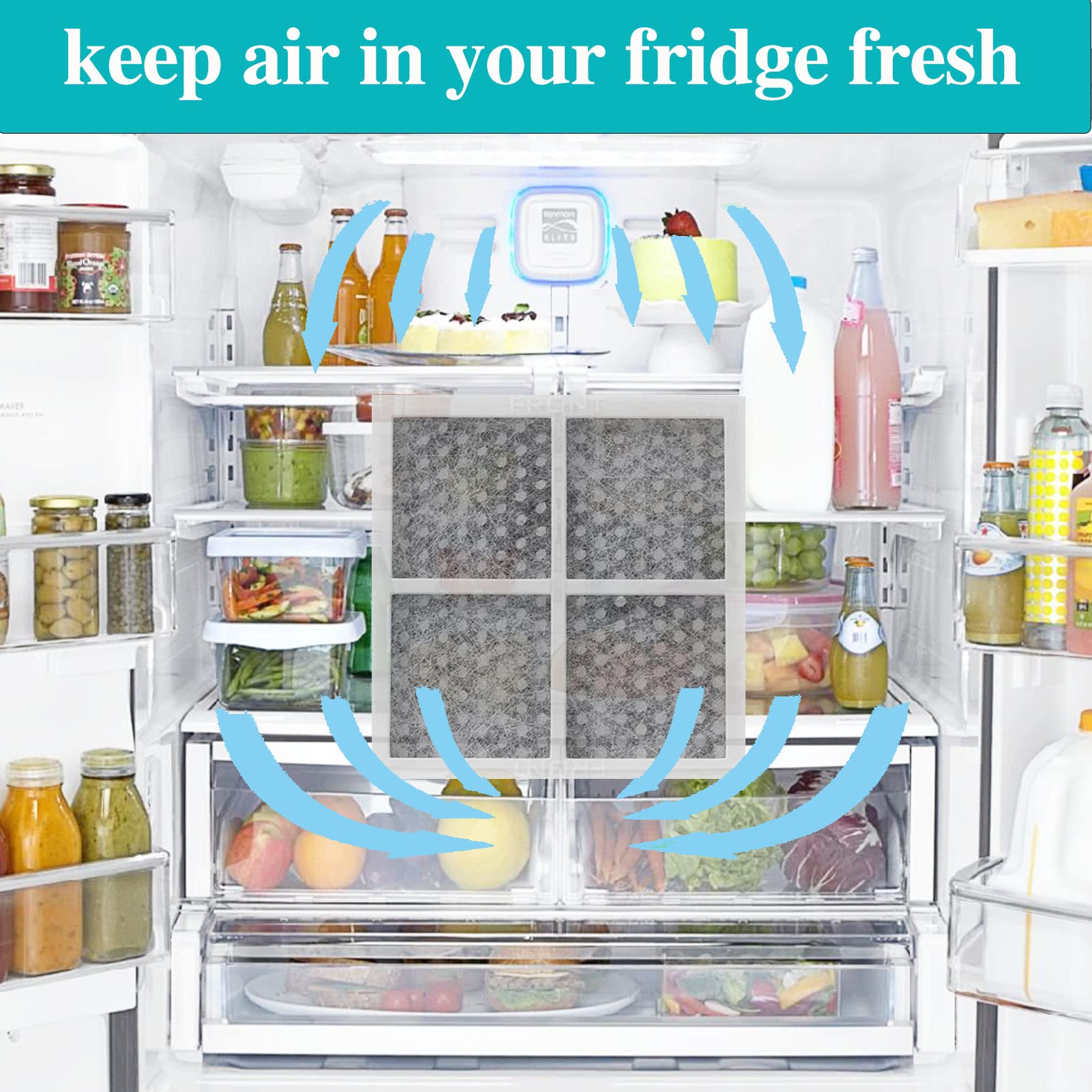 LT120F Fresh Refrigerator Air Filter Replacement for LG (3 Count)