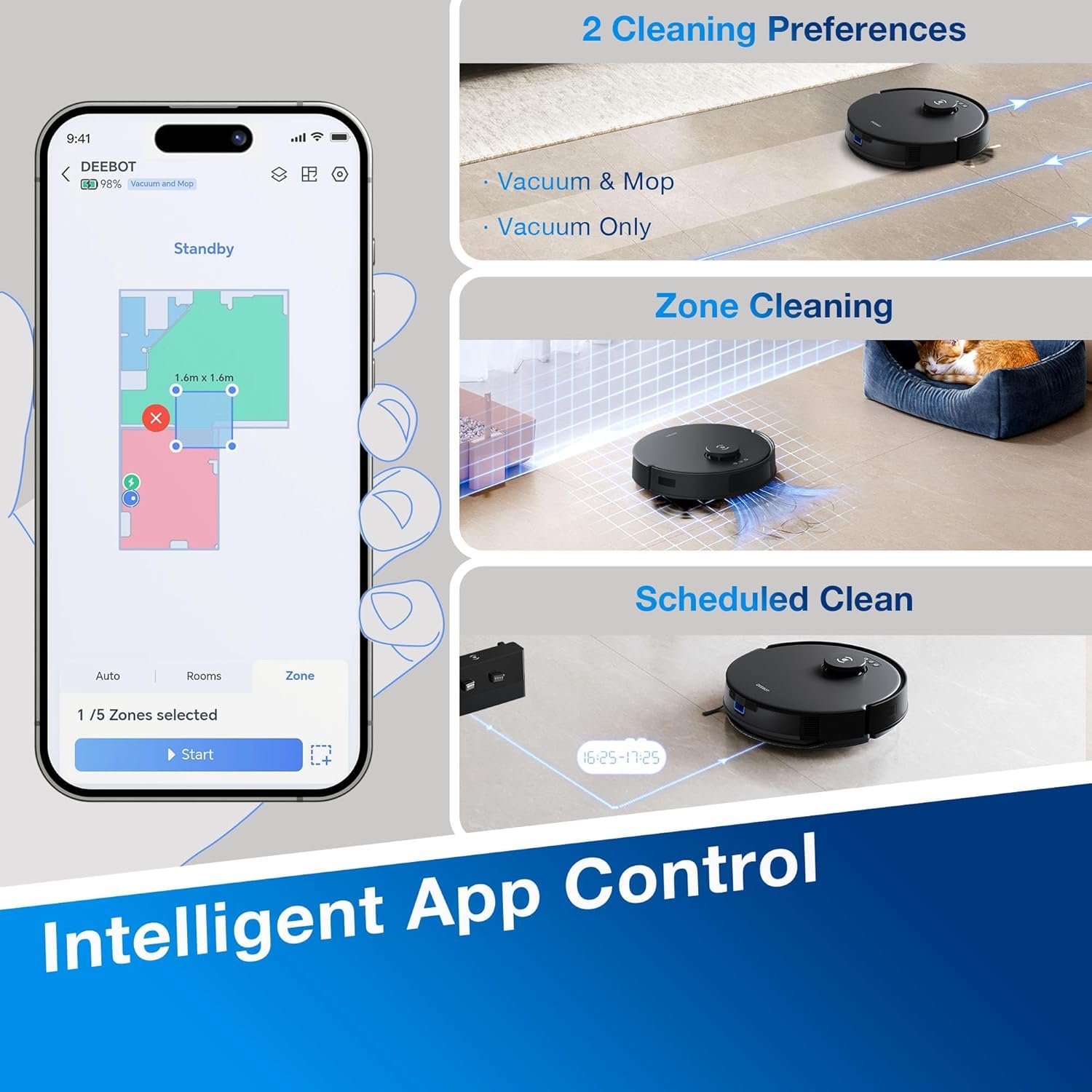 DEEBOT N20 Robot Vacuum Cleaner and Mop